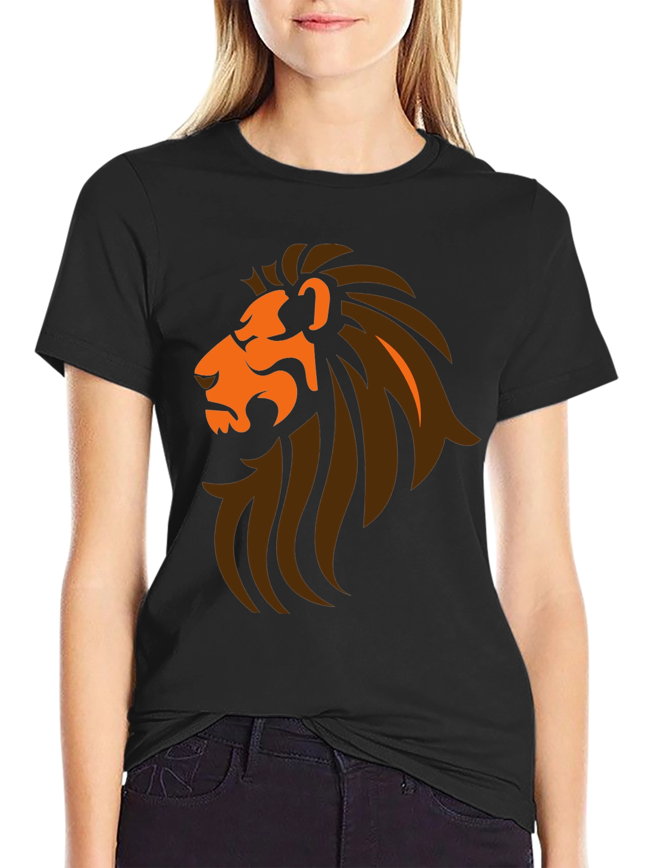 Lion Graphic Black T-Shirt