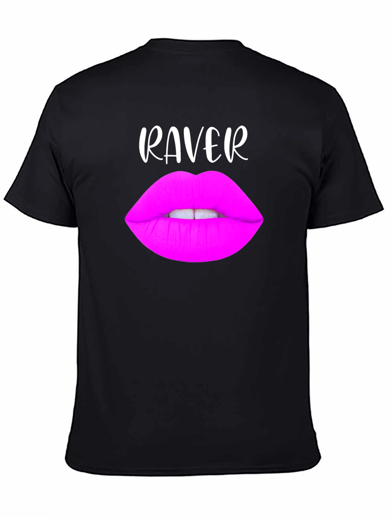 Raver Lips Graphic Tee - Black