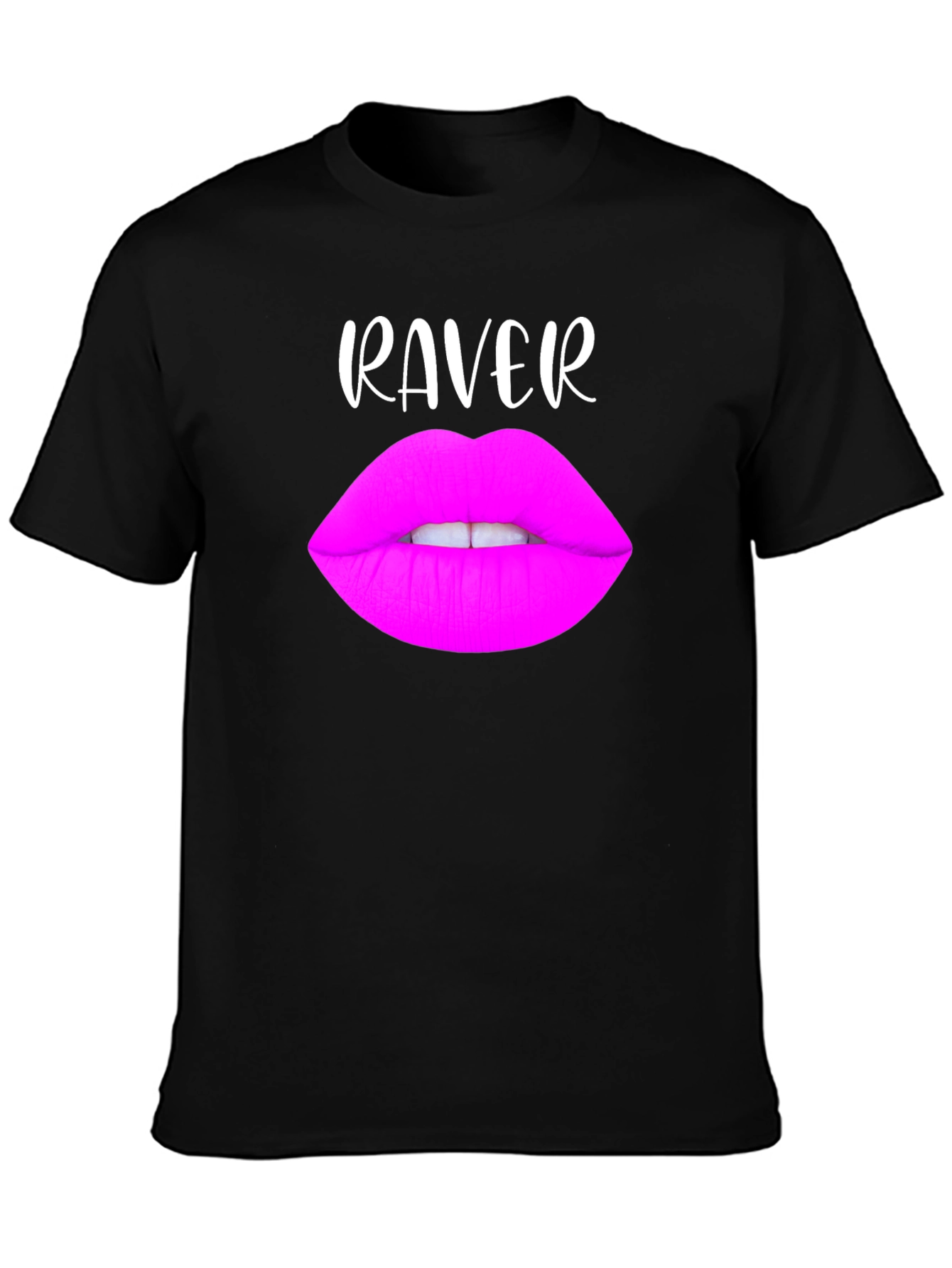 Raver Lips Graphic Tee - Black