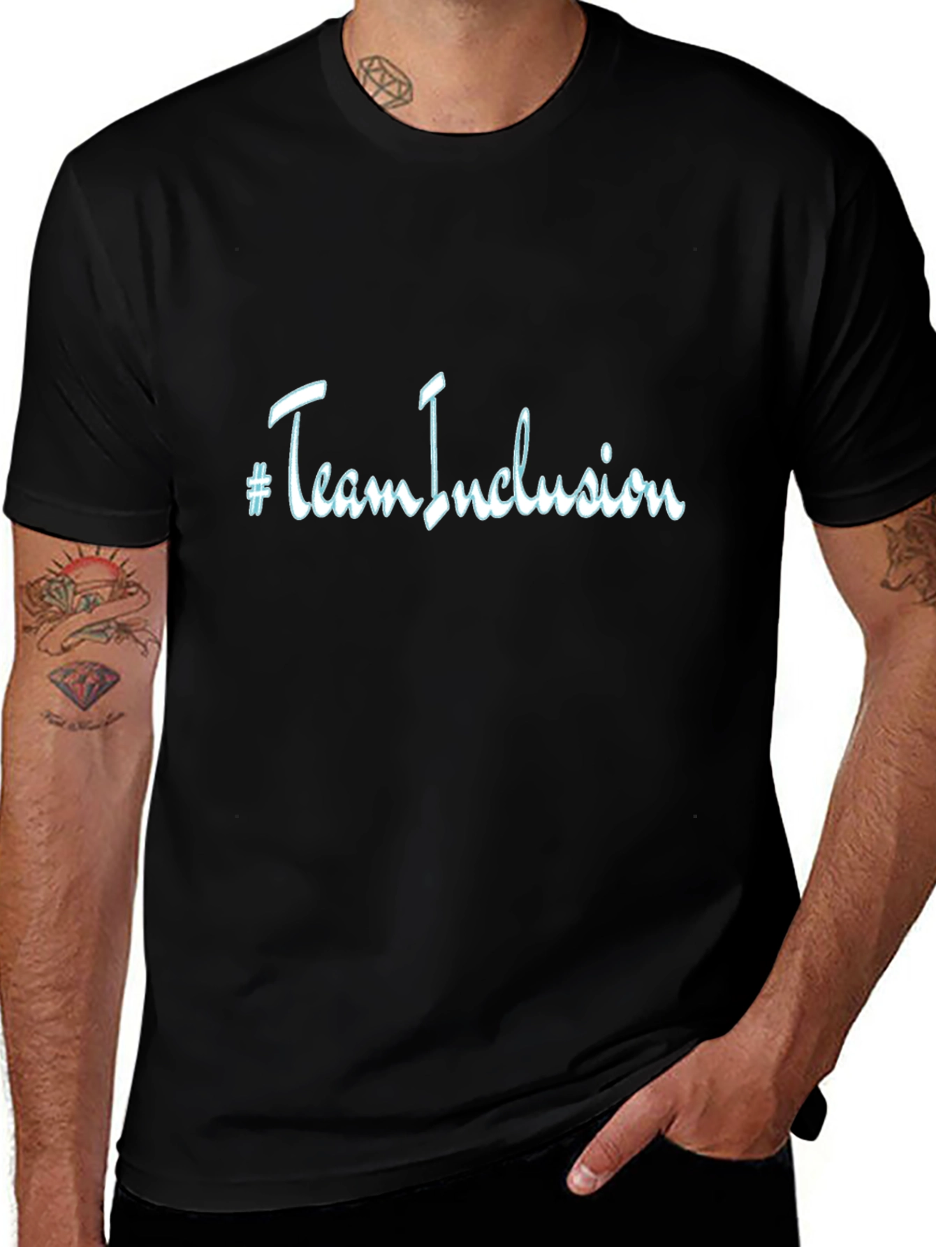 Team Inclusion Black Graphic Tee