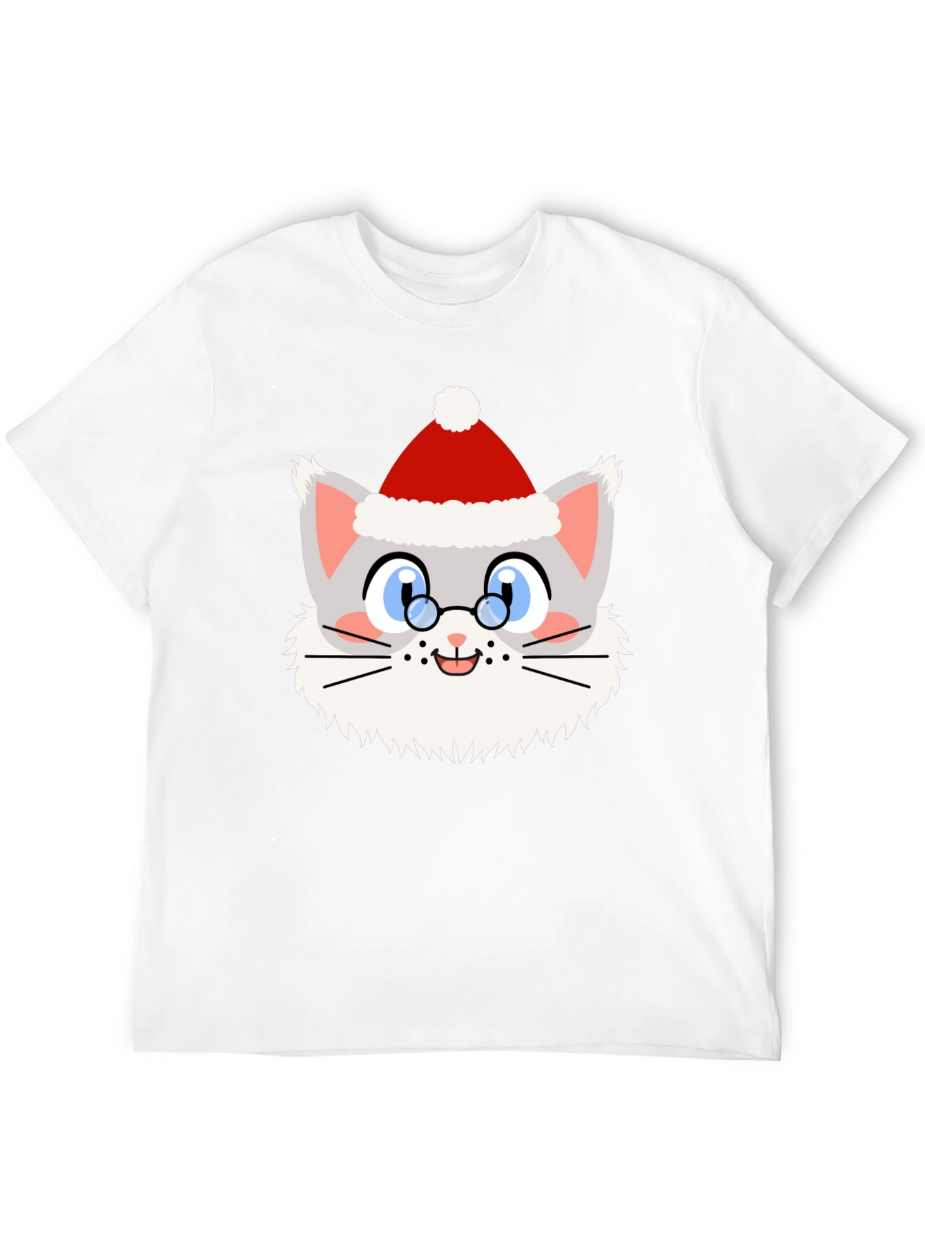 Festive Cat Santa T-Shirt - Holiday Cheer!