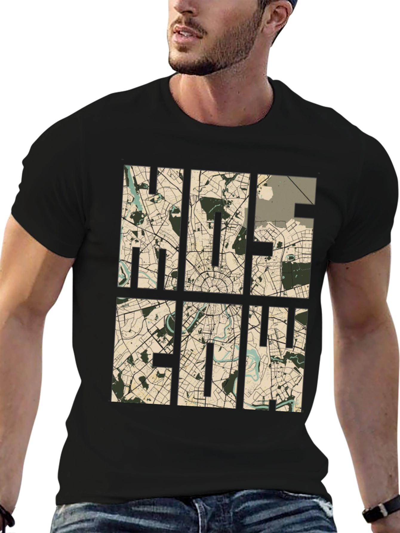 Moscow Map T-Shirt - Stylish Cityscape Design