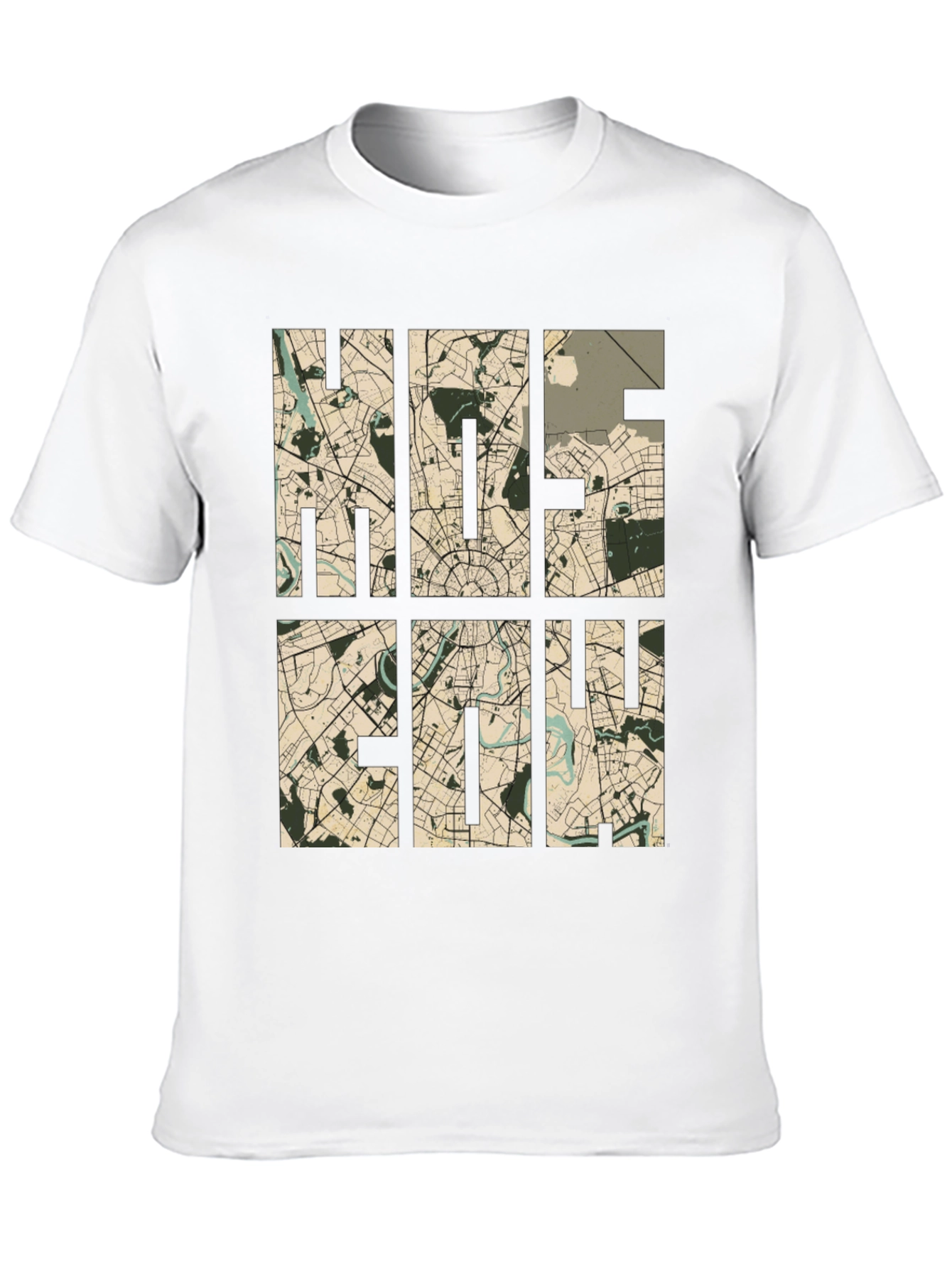 Moscow Map T-Shirt - Stylish Cityscape Design