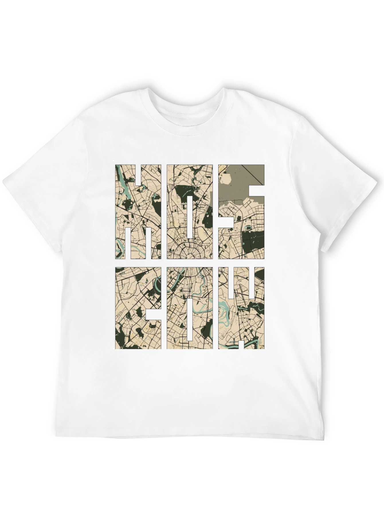 Moscow Map T-Shirt - Stylish Cityscape Design