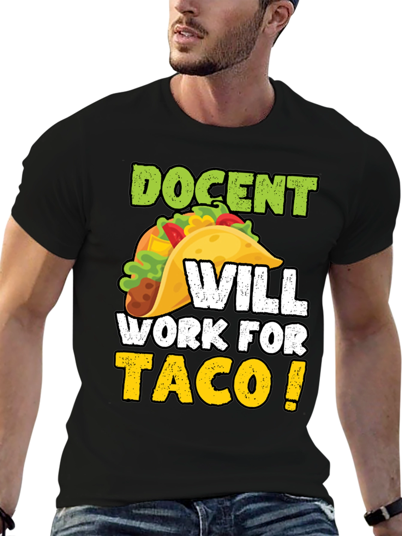 Docent Will Work For Tacos Graphic Tee