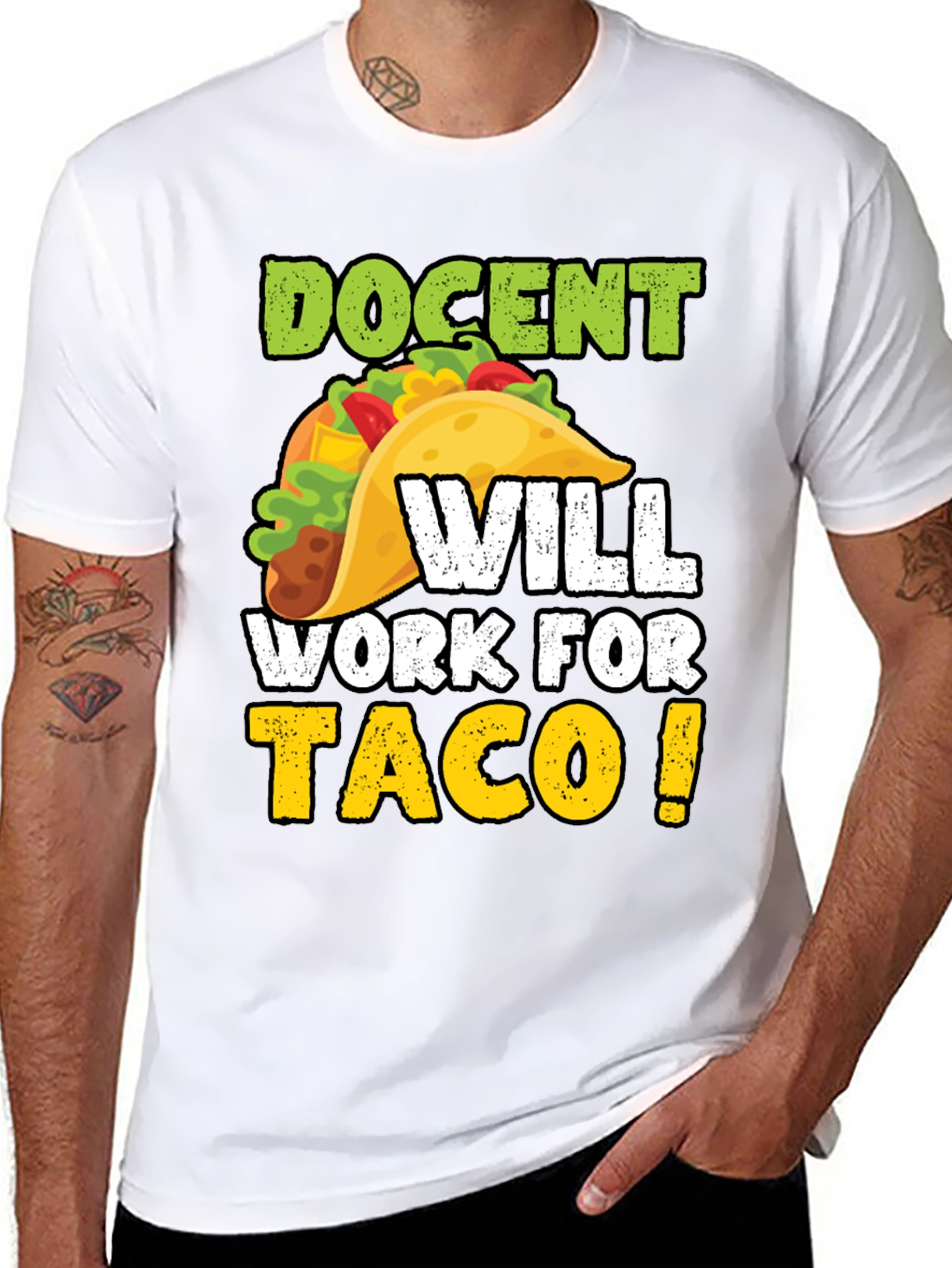 Docent Will Work For Tacos Graphic Tee