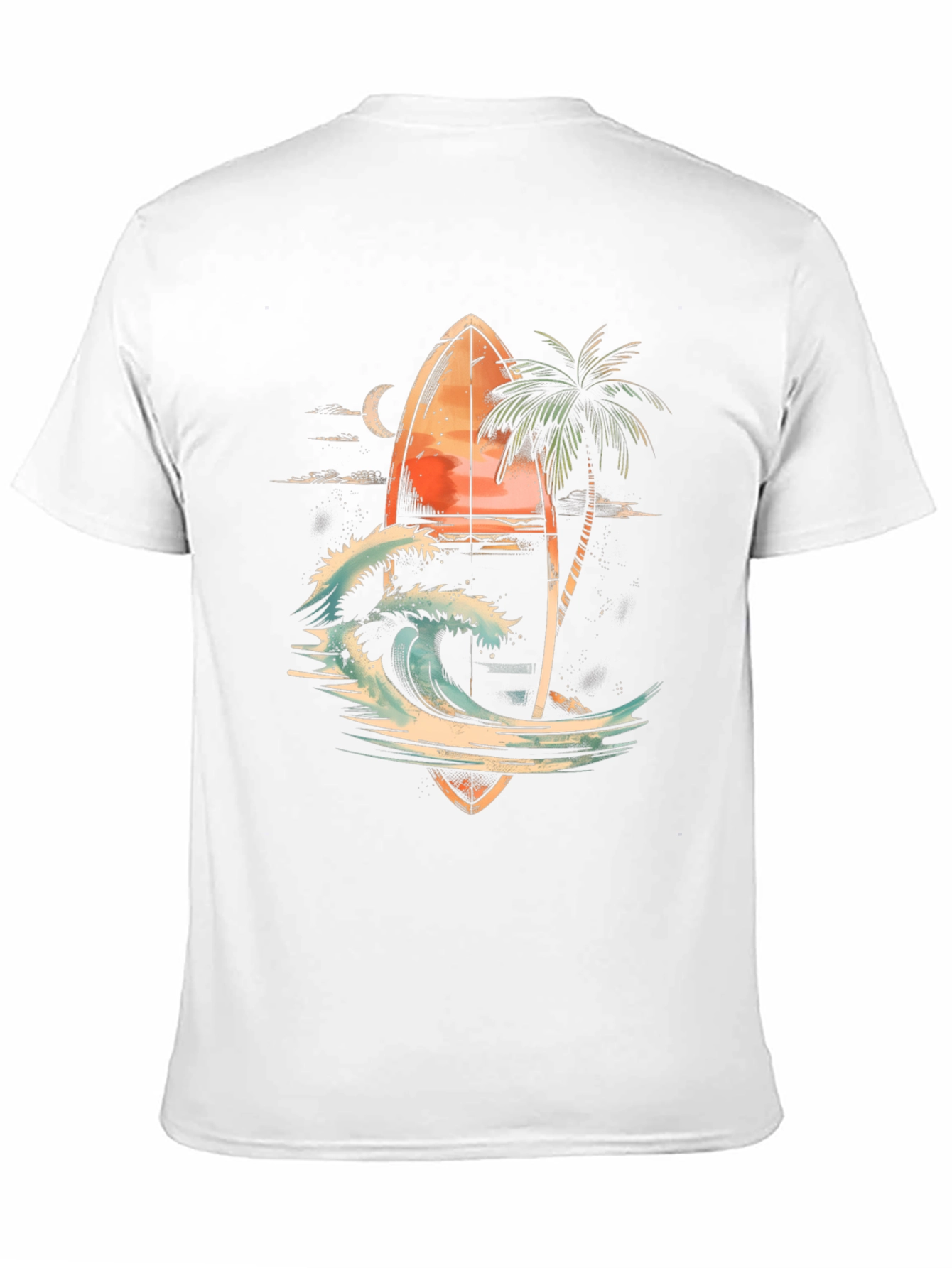 Surfboard Wave Graphic T-Shirt