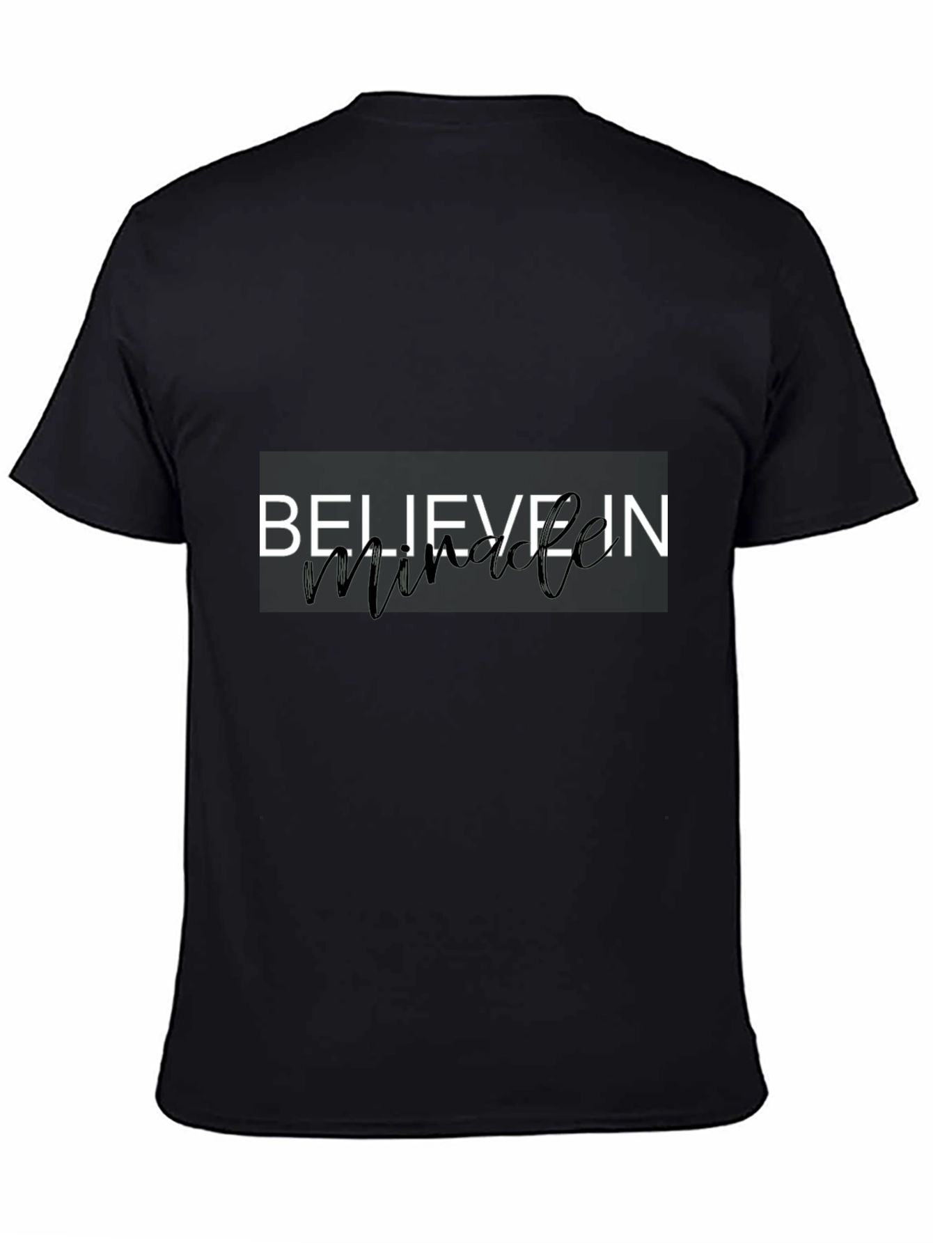 Believe In Miracles Graphic Tee - Black T-Shirt
