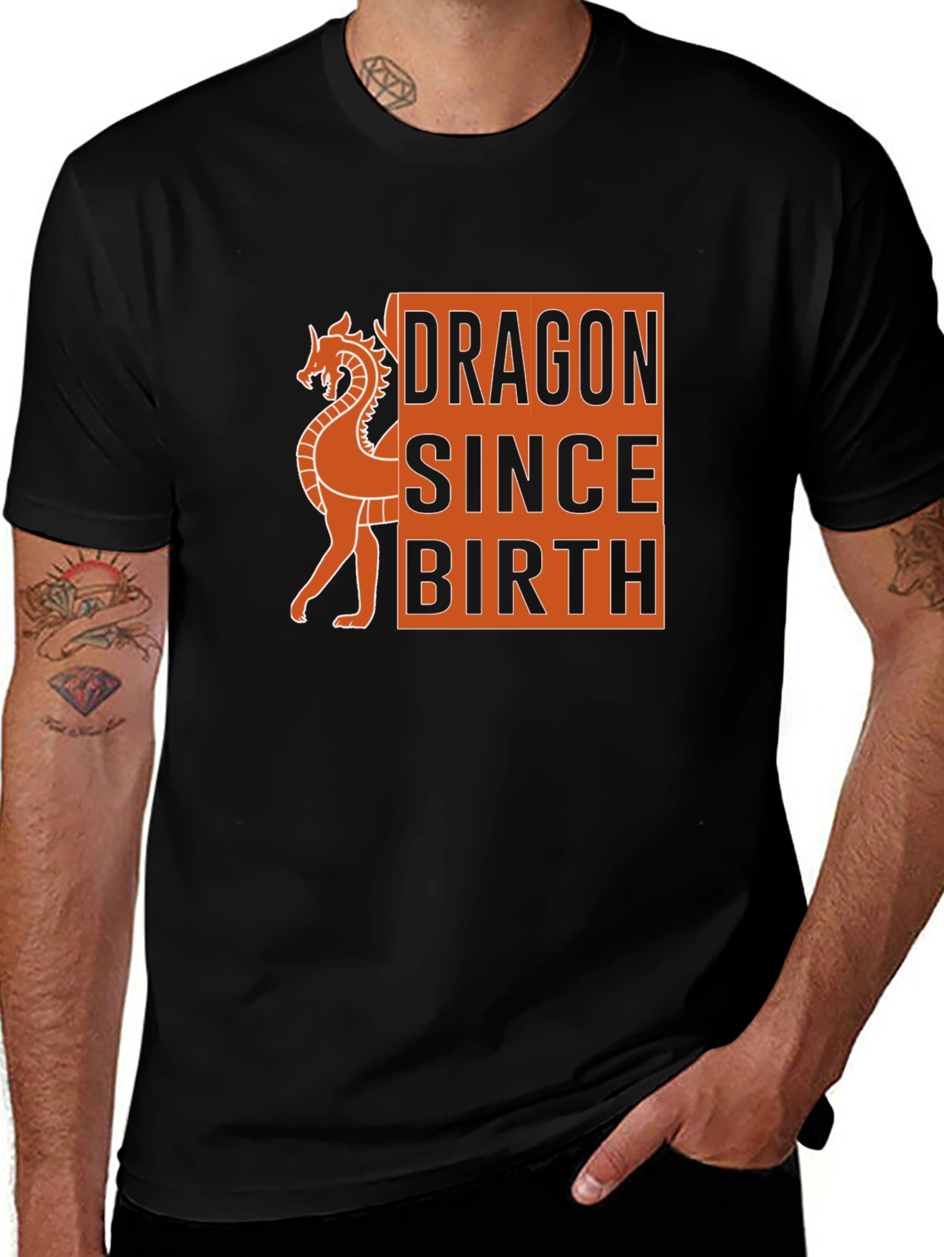Dragon Since Birth Graphic Tee - Black