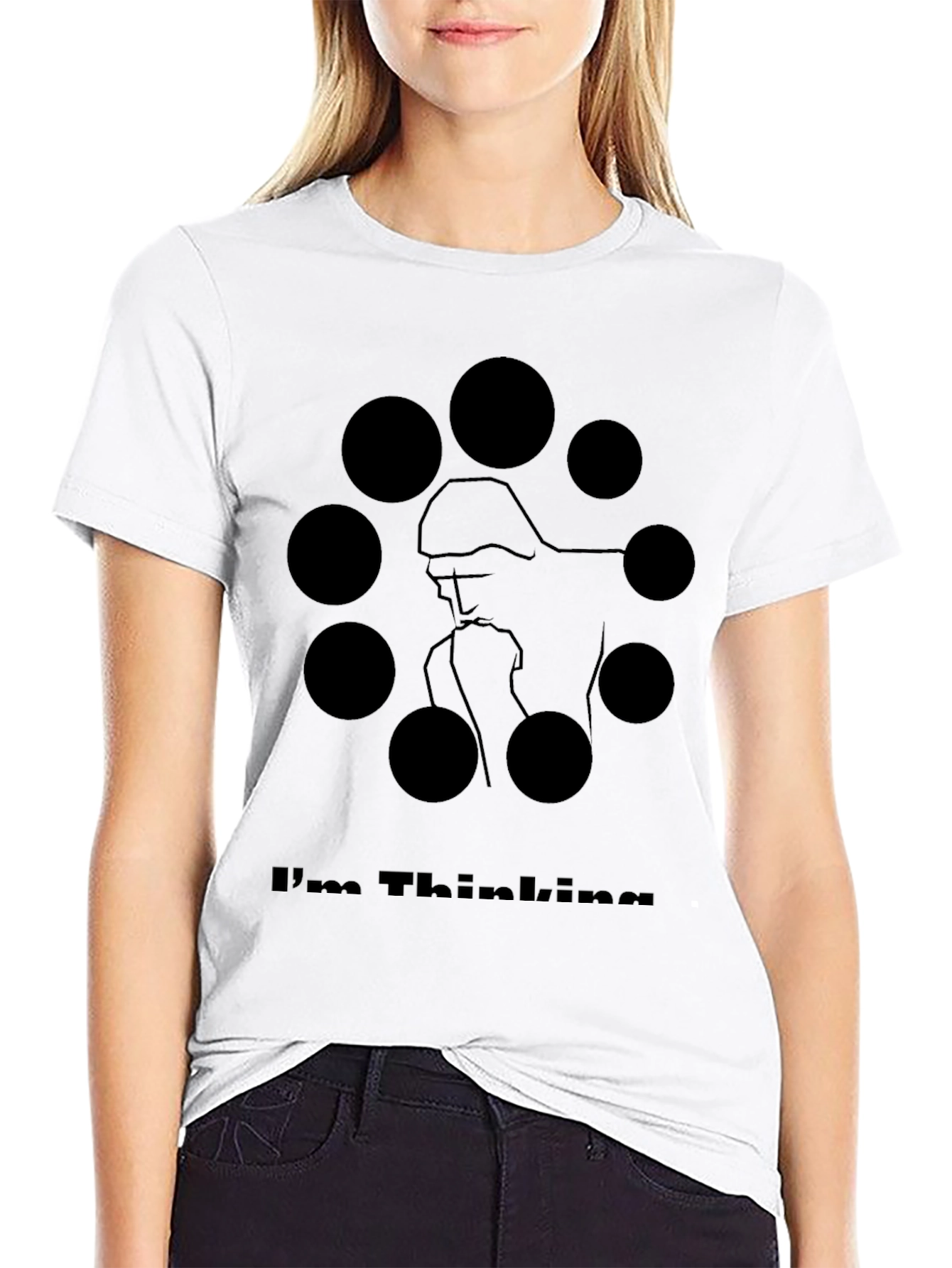 Thinking Man Graphic Tee - Black