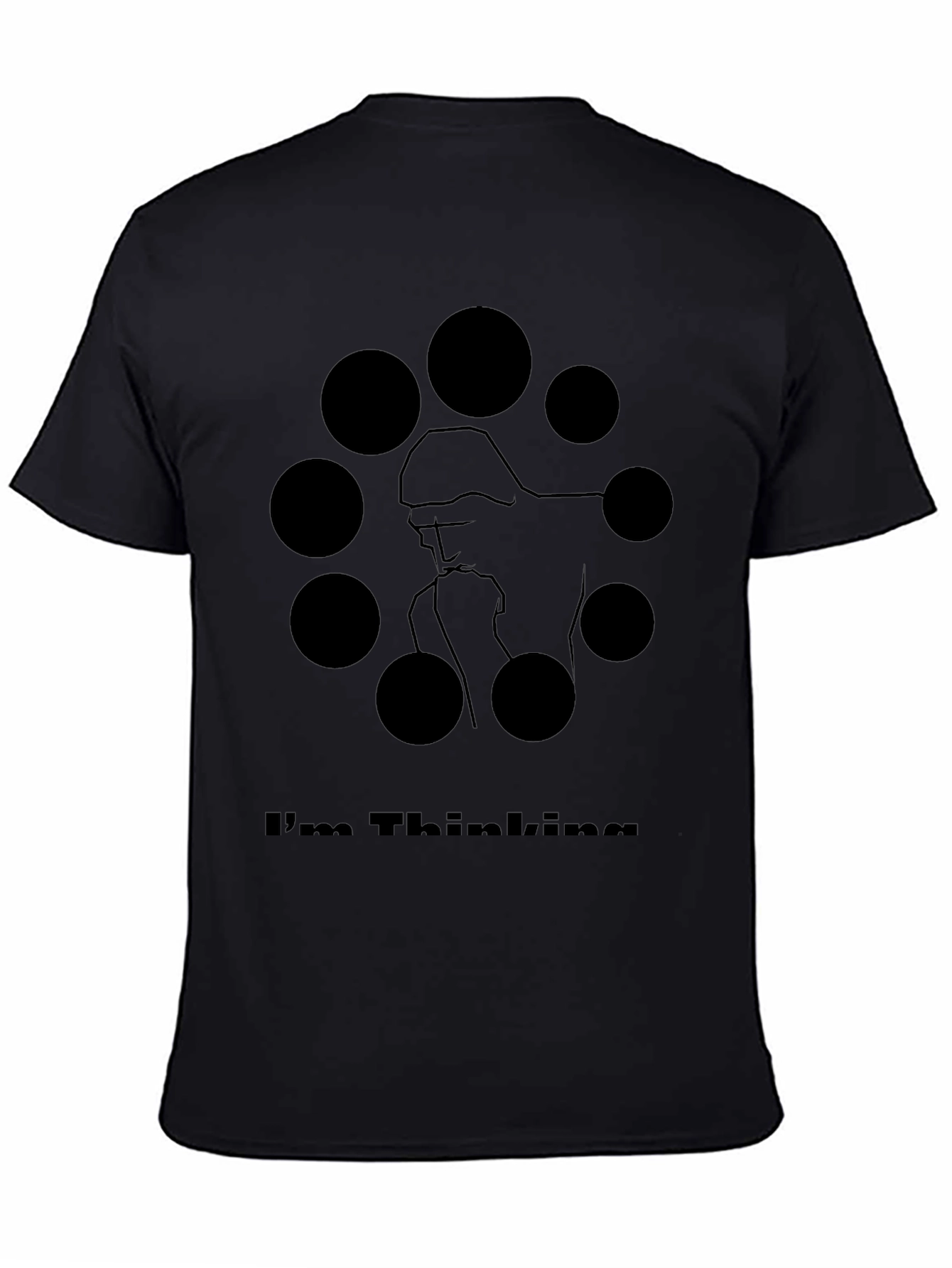 Thinking Man Graphic Tee - Black