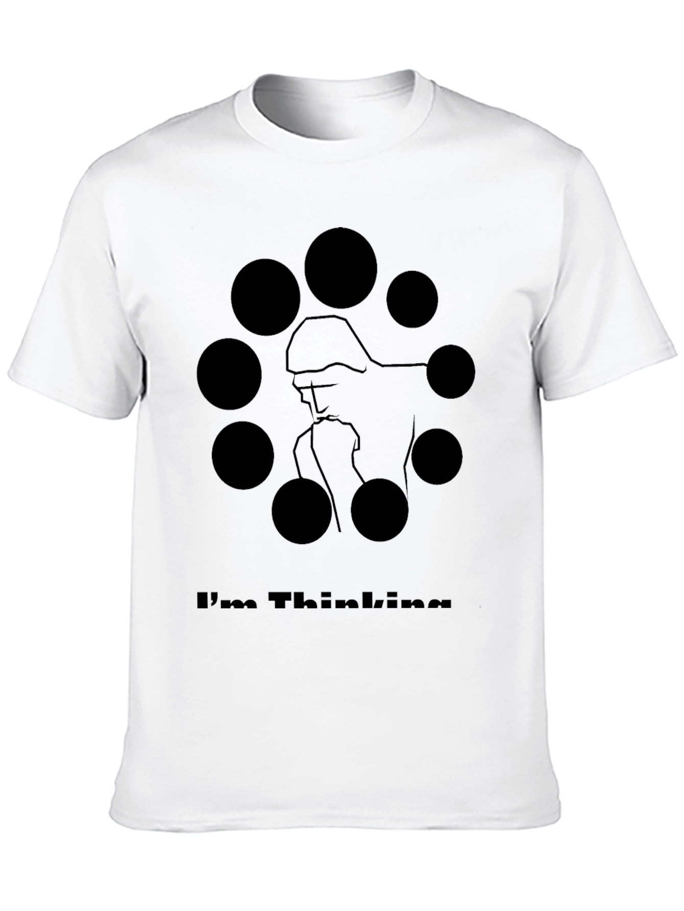 Thinking Man Graphic Tee - Black