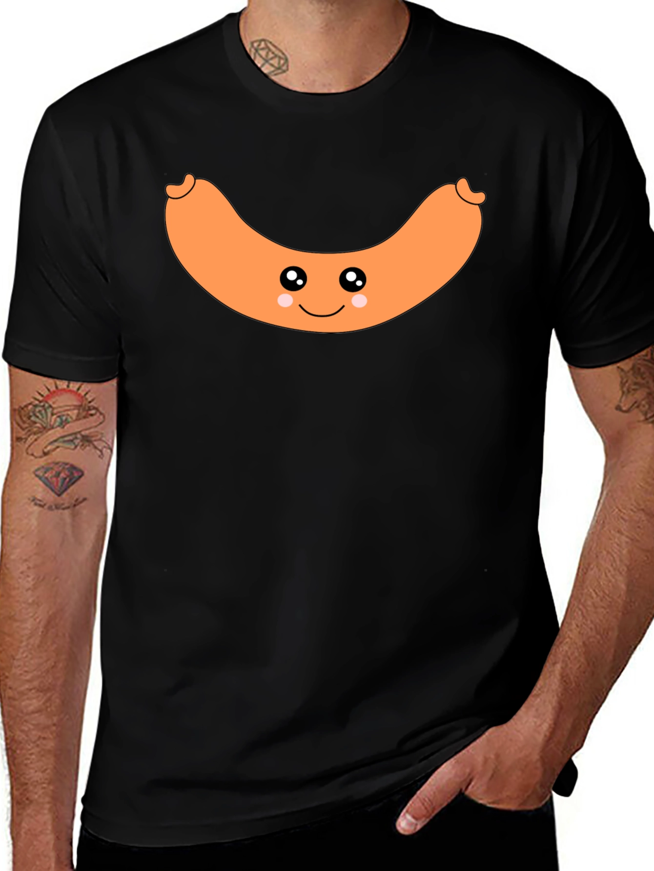 Kawaii Sausage T-Shirt - Funny Foodie Tee