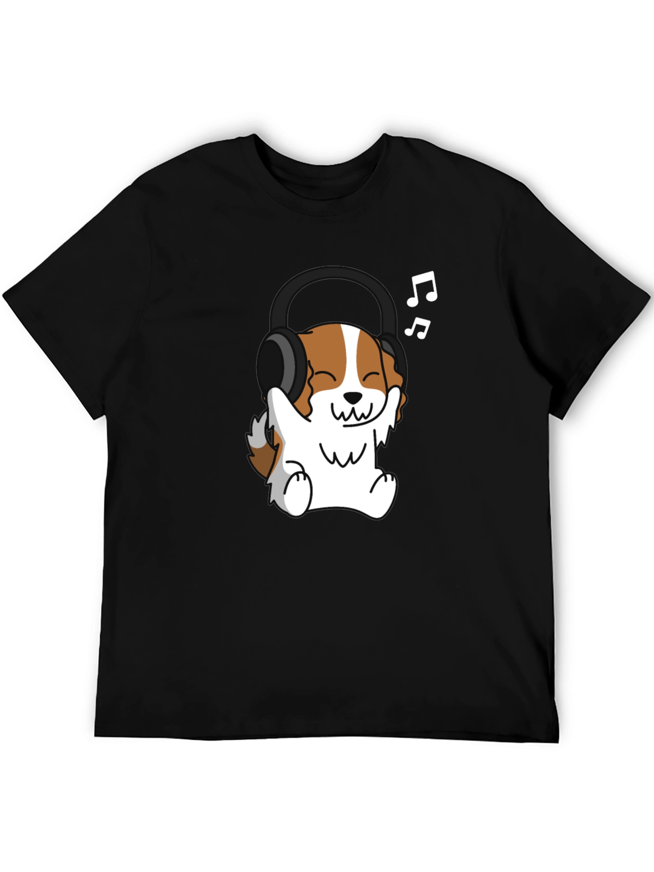 Dog Wearing Headphones Graphic Tee