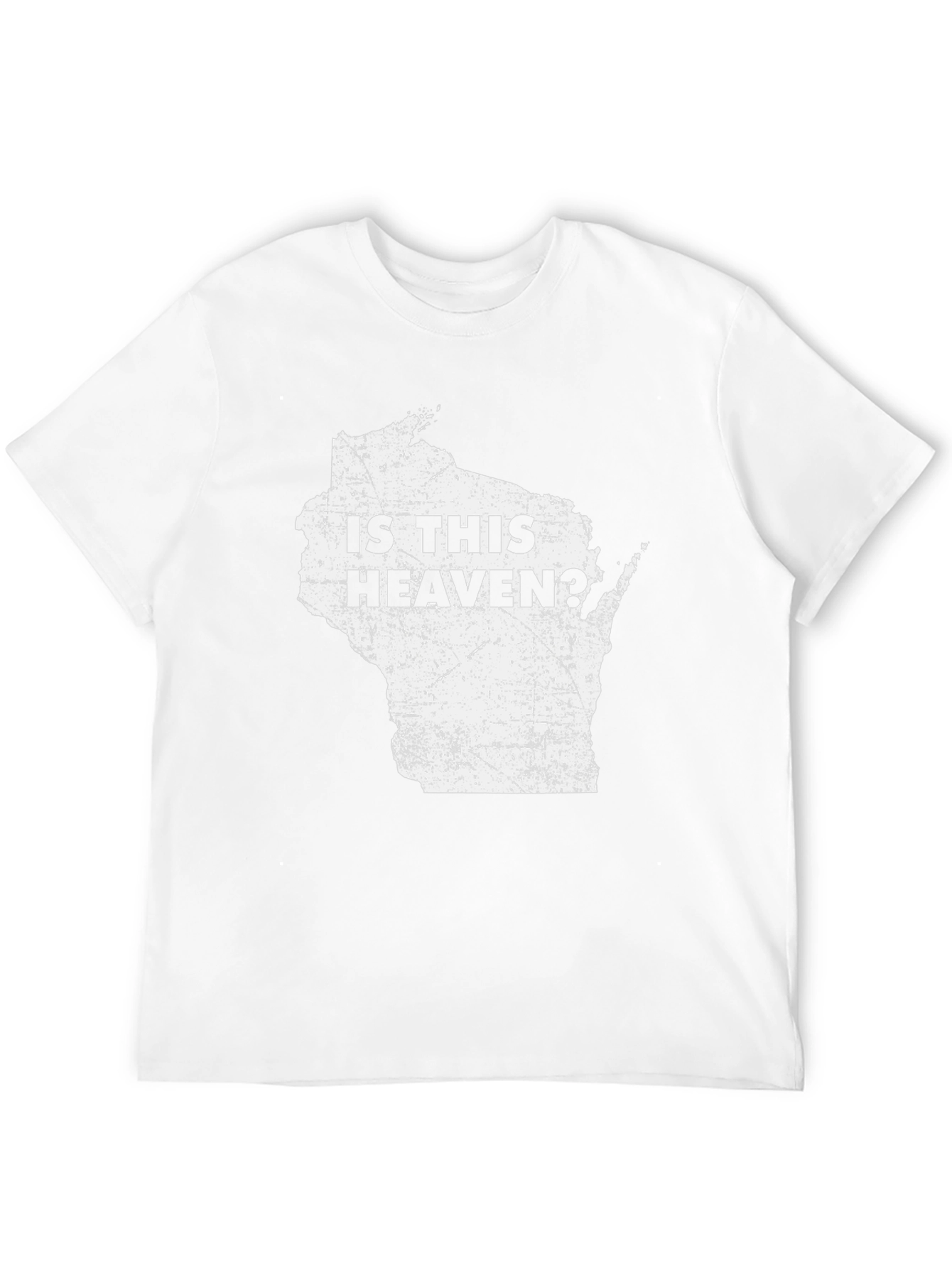 Is This Heaven? Wisconsin State Graphic T-Shirt - Black