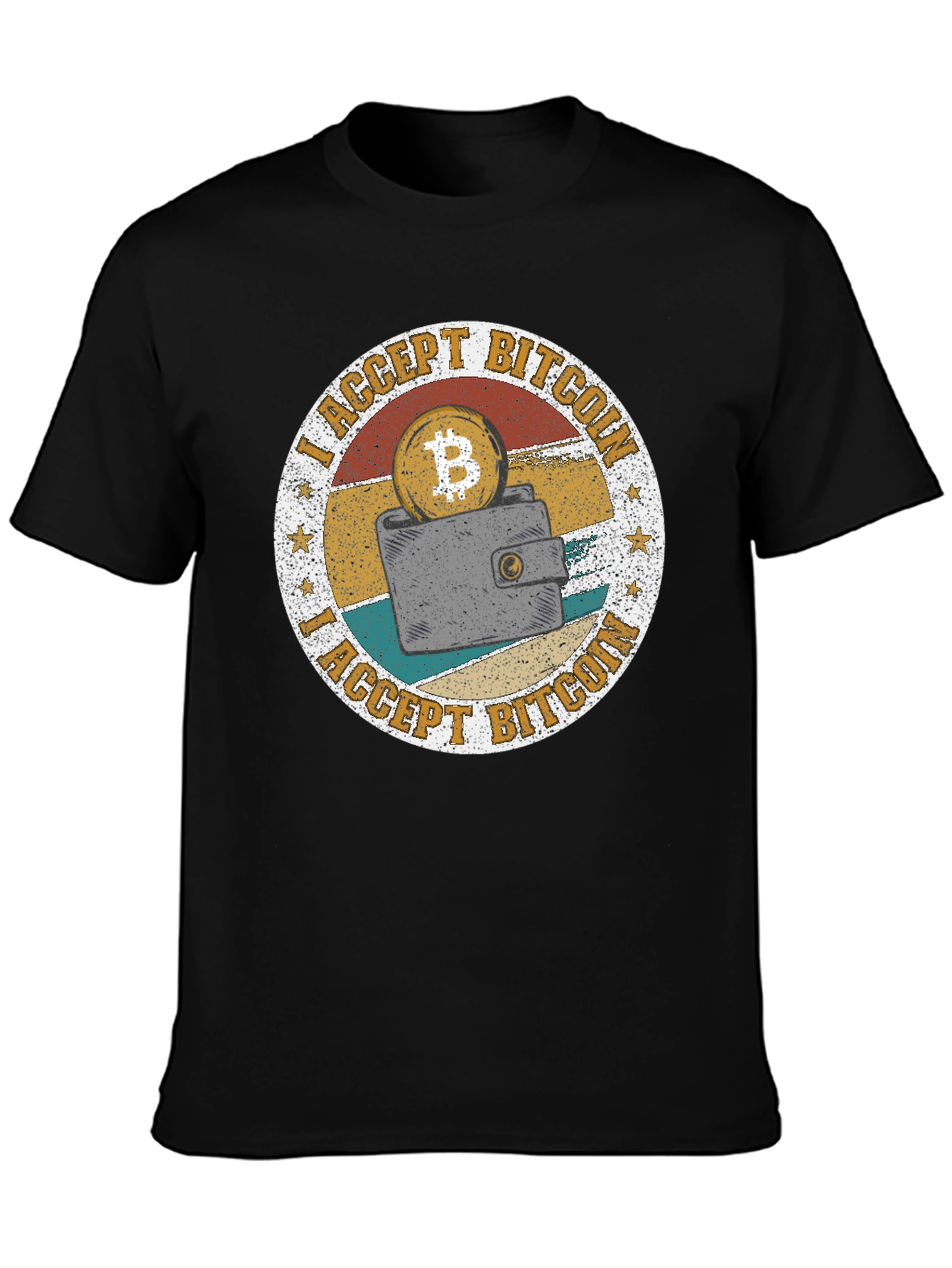 I Accept Bitcoin Graphic Tee - Crypto Enthusiast Shirt
