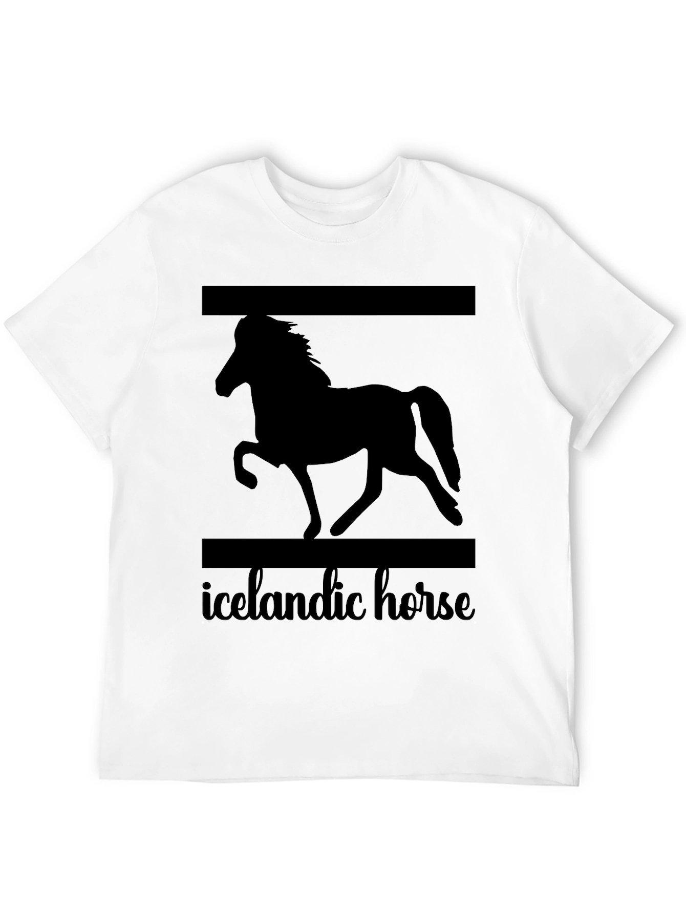 Icelandic Horse Graphic T-Shirt Unisex Black