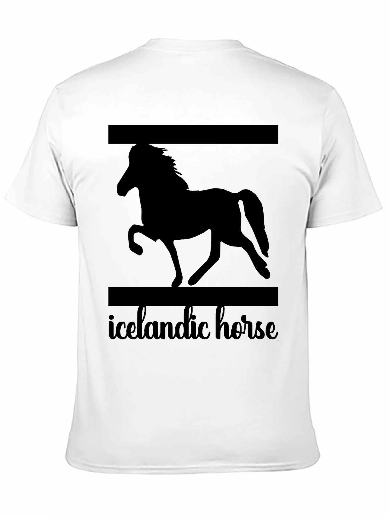 Icelandic Horse Graphic T-Shirt Unisex Black