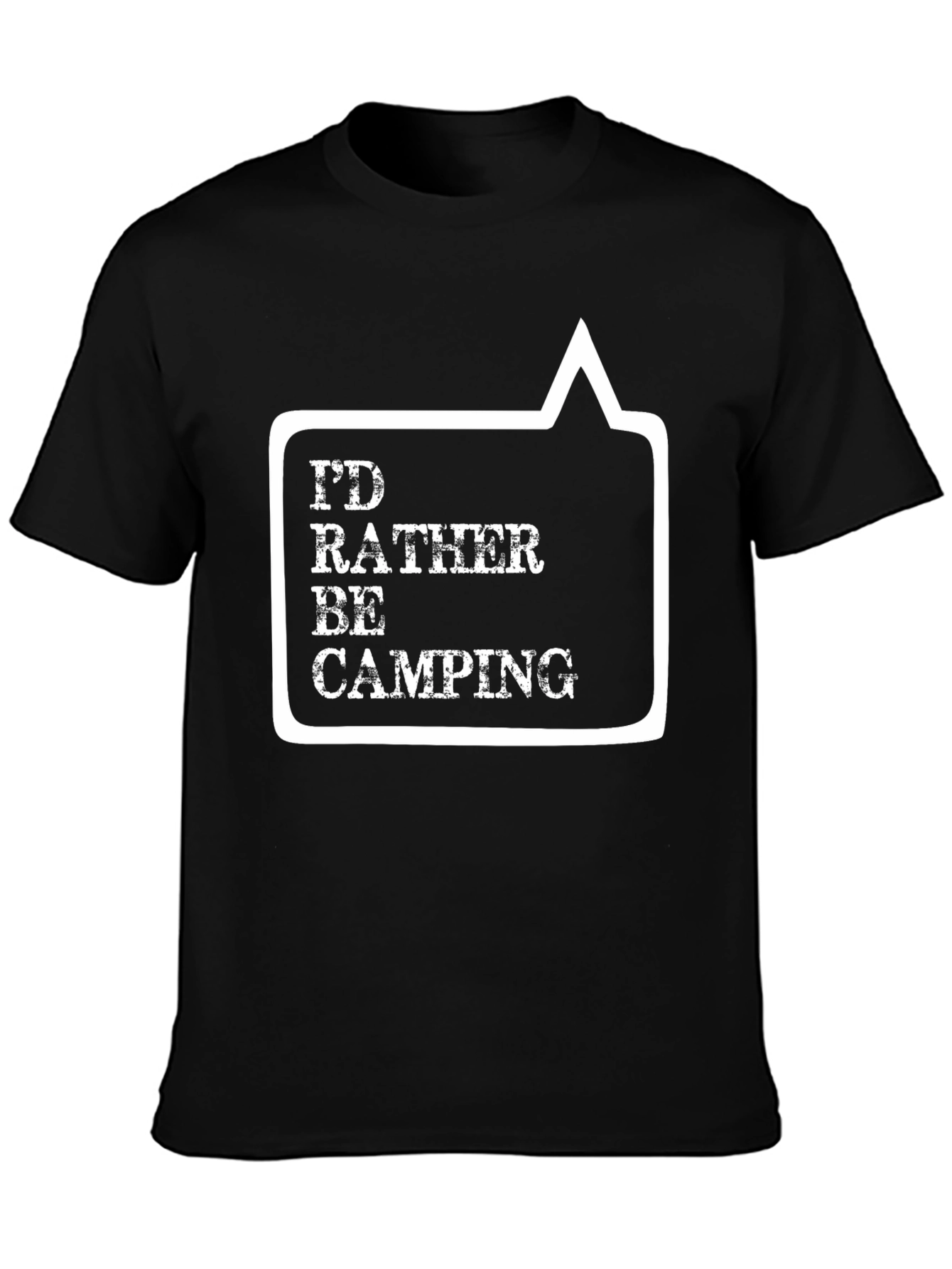 Id Rather Be Camping Graphic Tee - Black