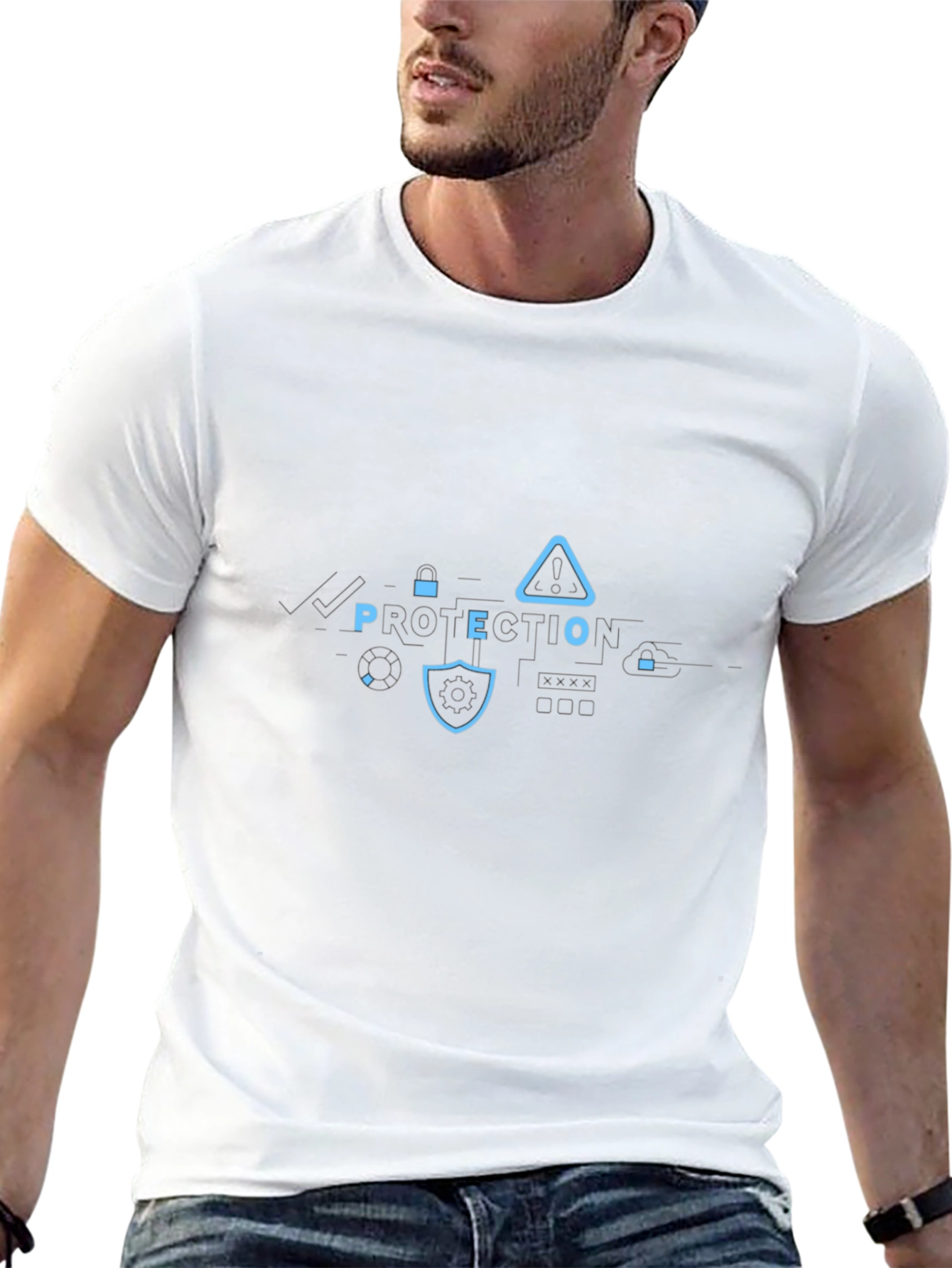 Geometric Graphic Tee - Modern Casual Wear