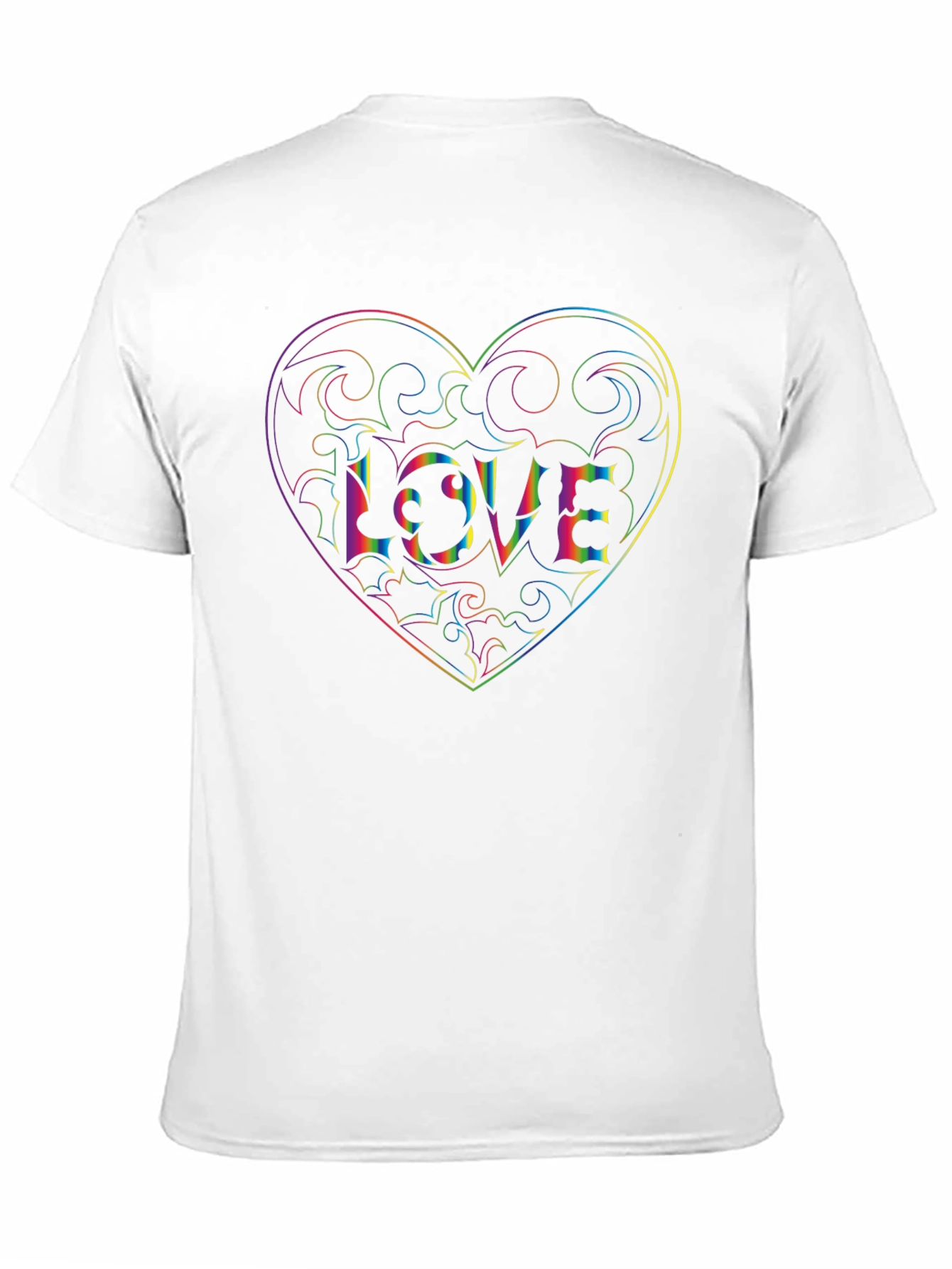 Rainbow Heart LOVE Graphic Tee - Unisex