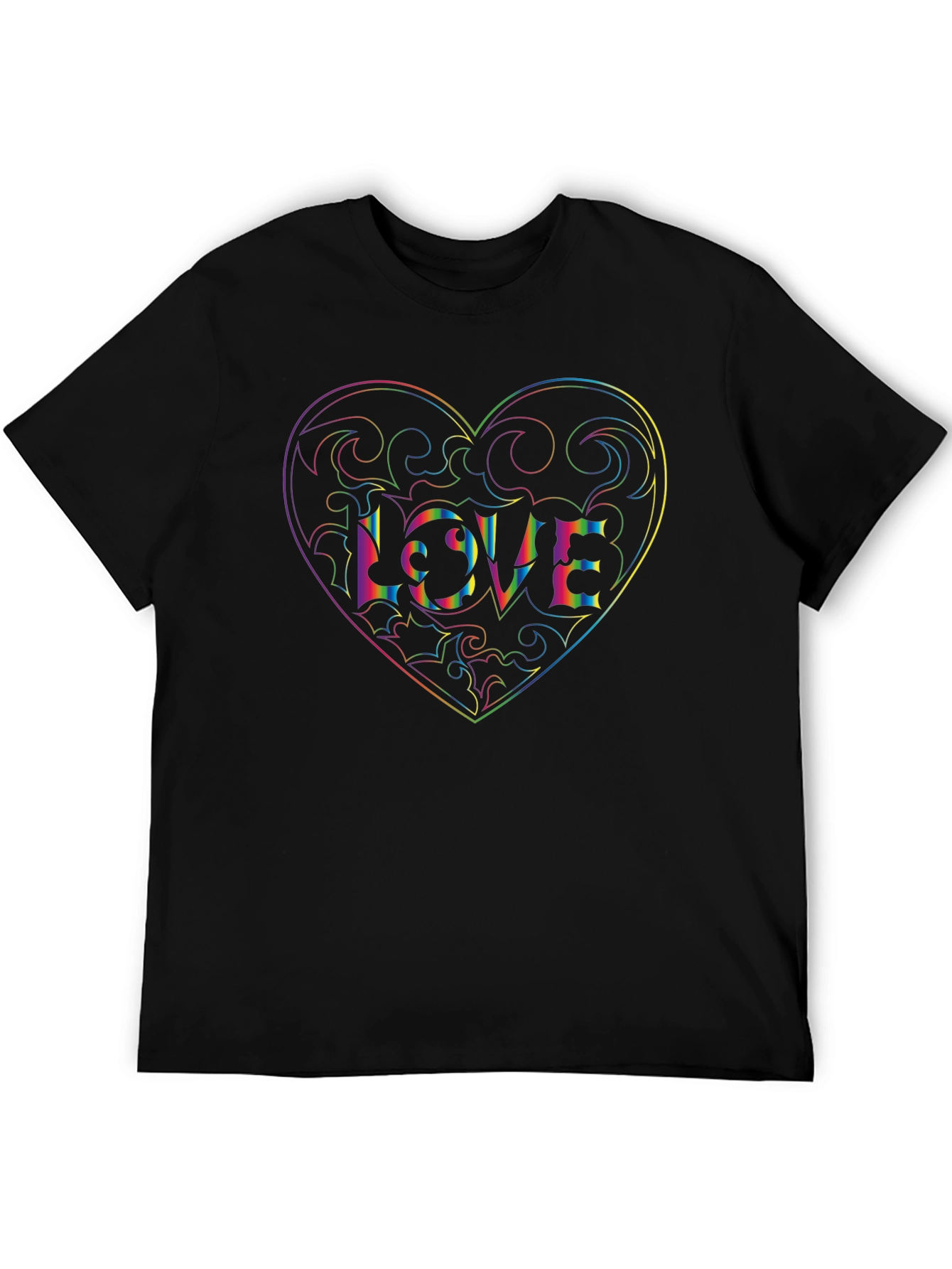 Rainbow Heart LOVE Graphic Tee - Unisex