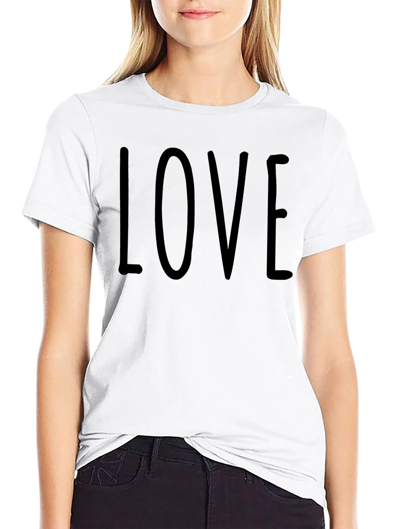 Love Graphic Black Crew Neck T-Shirt