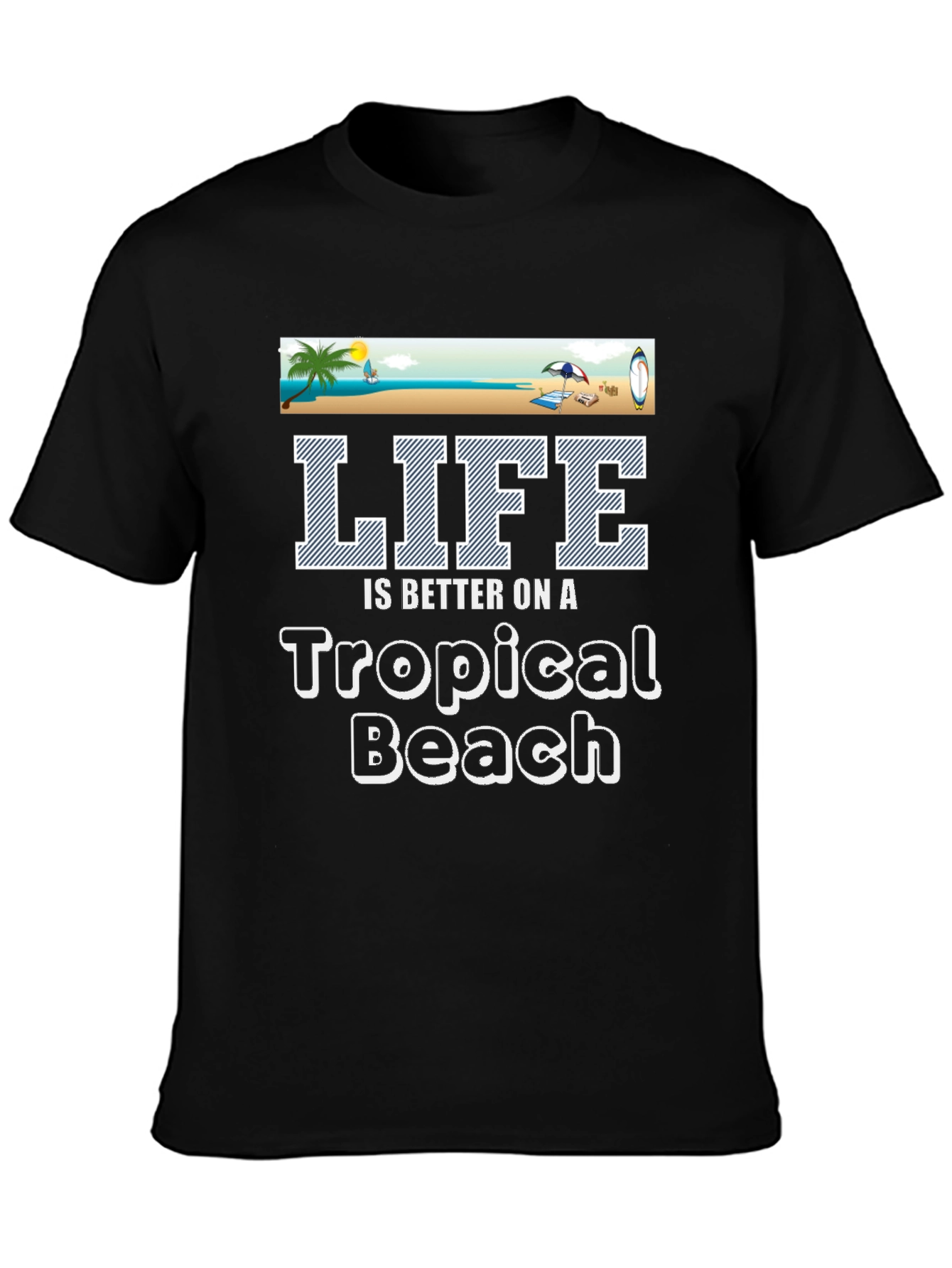 Tropical Beach Life Graphic Tee