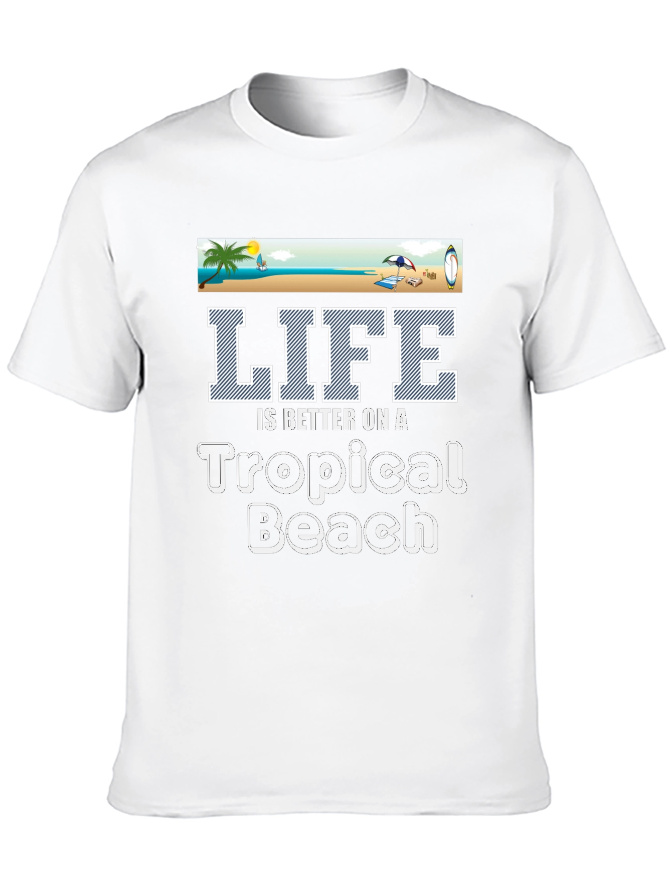 Tropical Beach Life Graphic Tee
