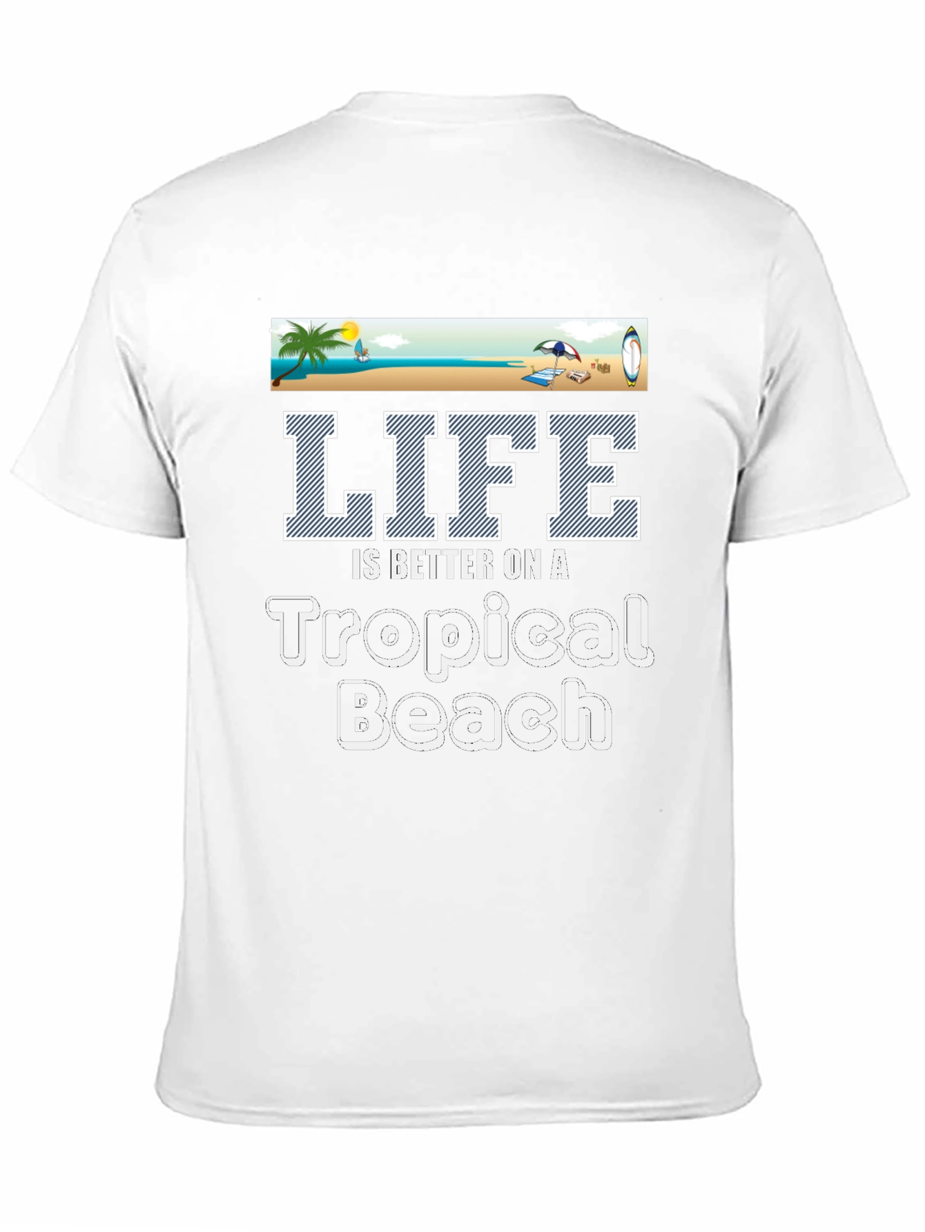 Tropical Beach Life Graphic Tee