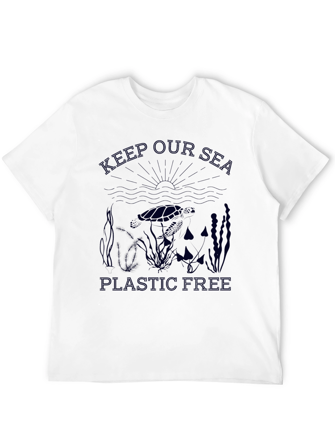 Keep Our Sea Plastic Free Graphic T-Shirt
