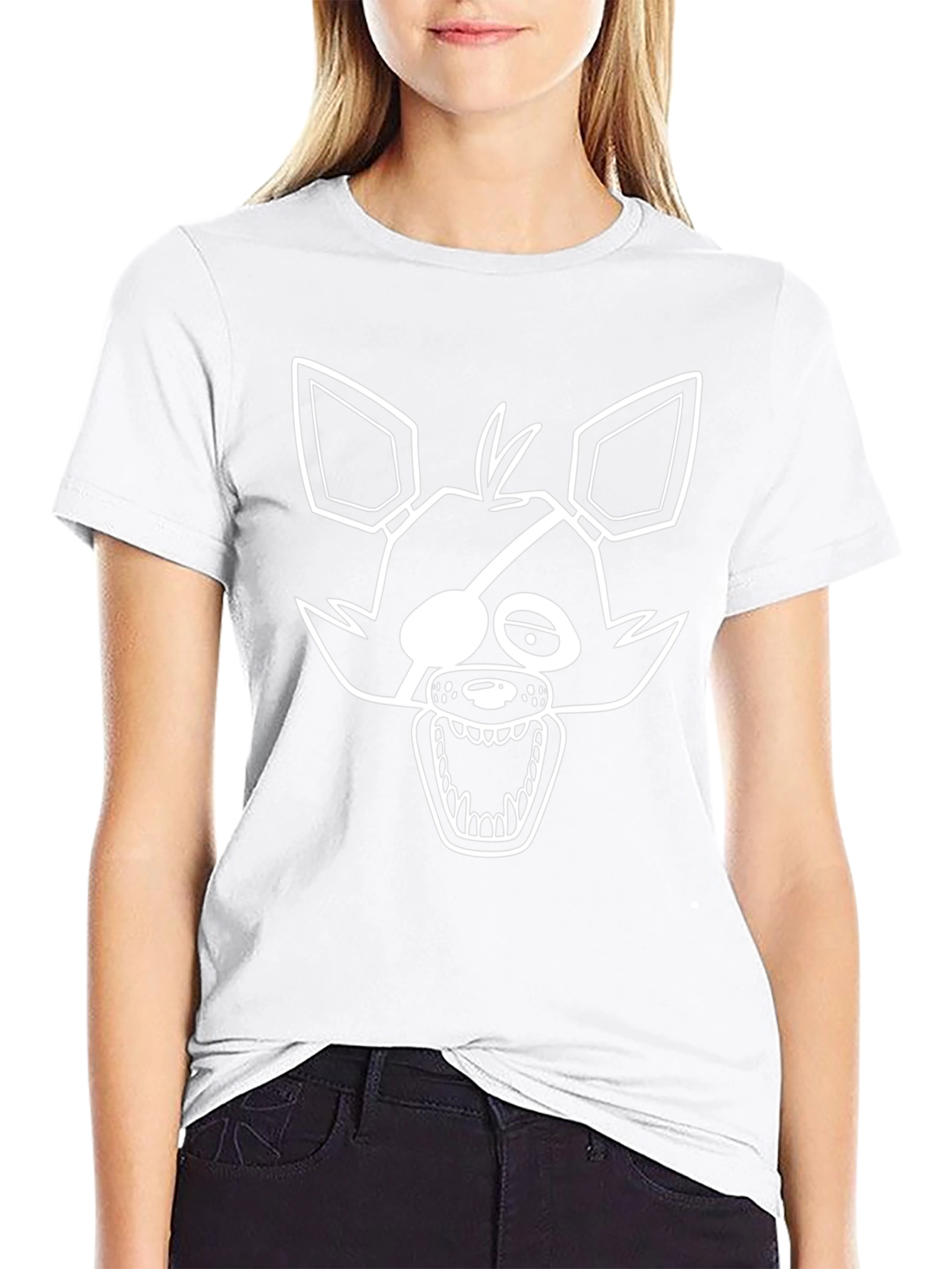 Foxy FNAF Graphic Tee - Black Cotton Blend