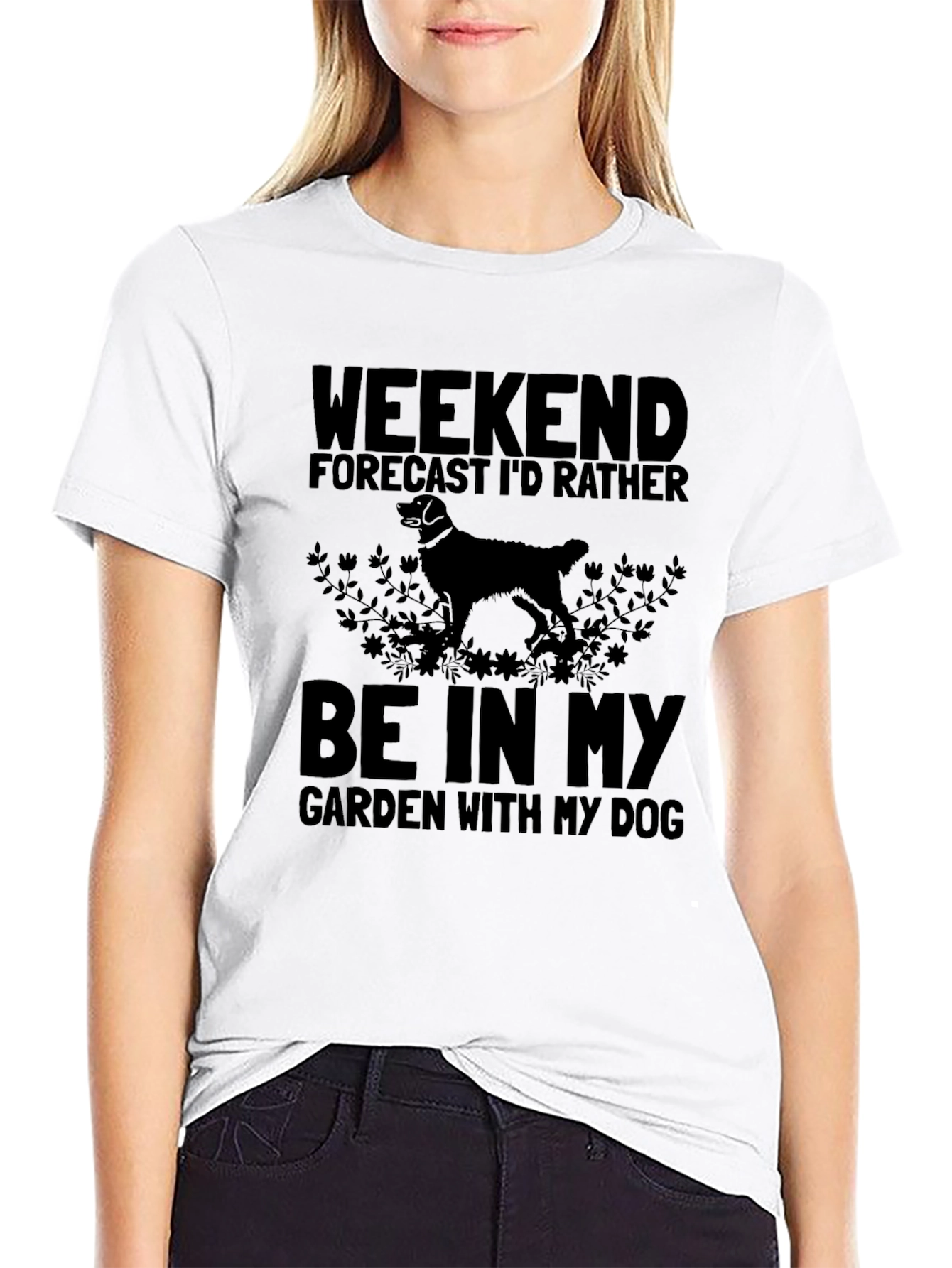 Weekend Forecast Dog Garden T-Shirt