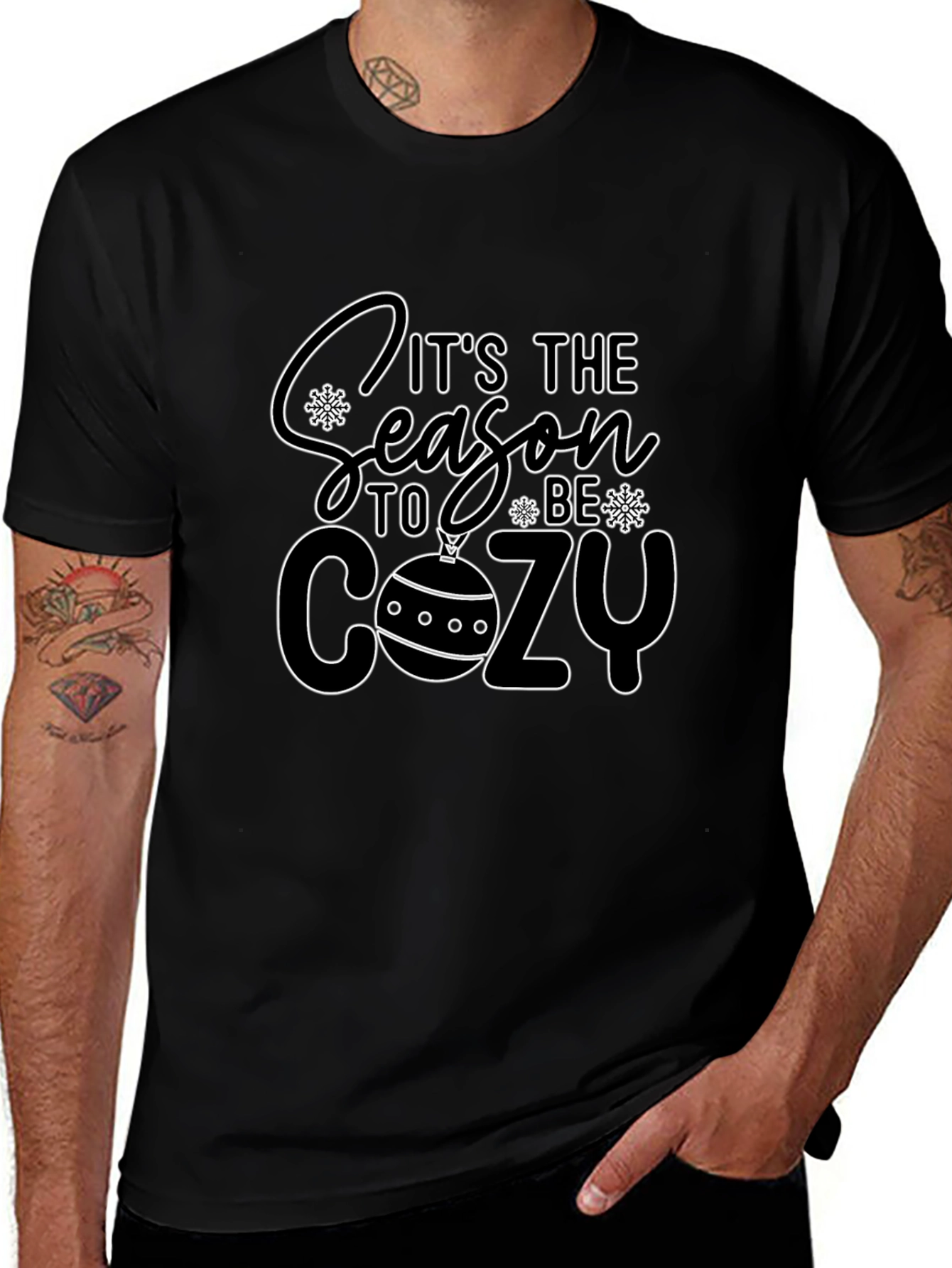 Its The Season To Be Cozy Black T-Shirt