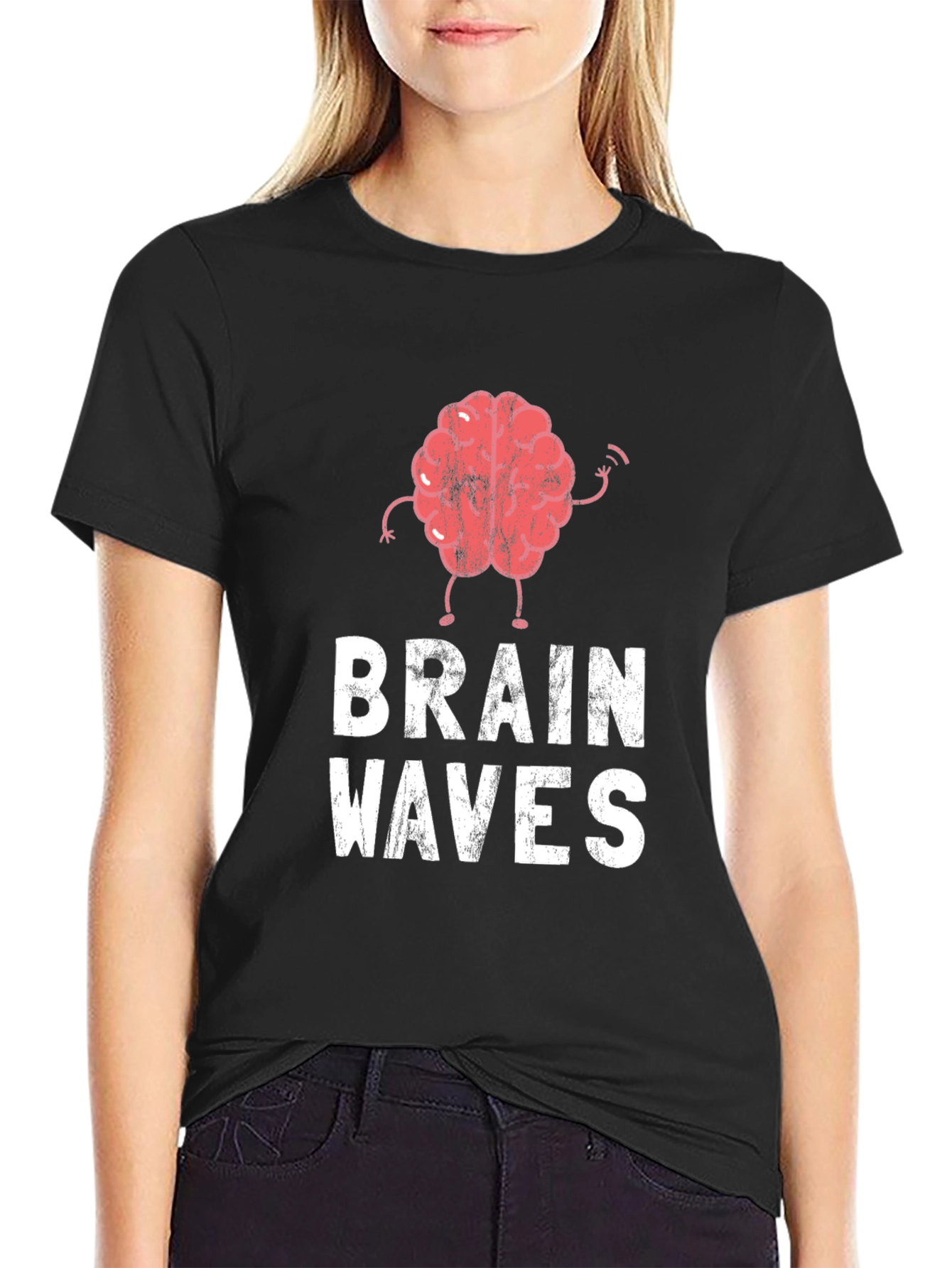 Brain Waves Graphic Tee - Black