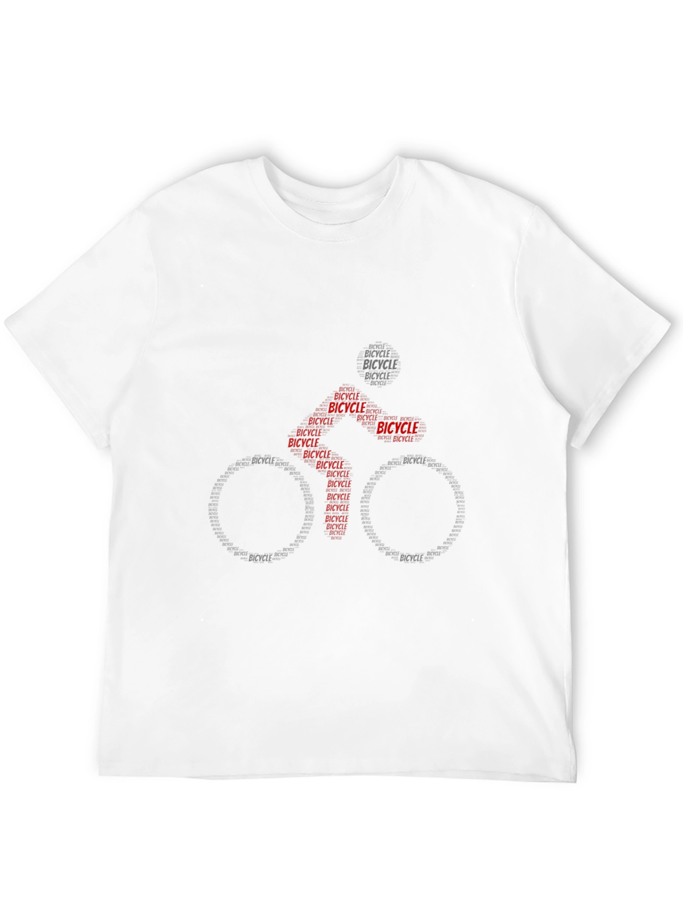 Bicycle Word Art Black T-Shirt