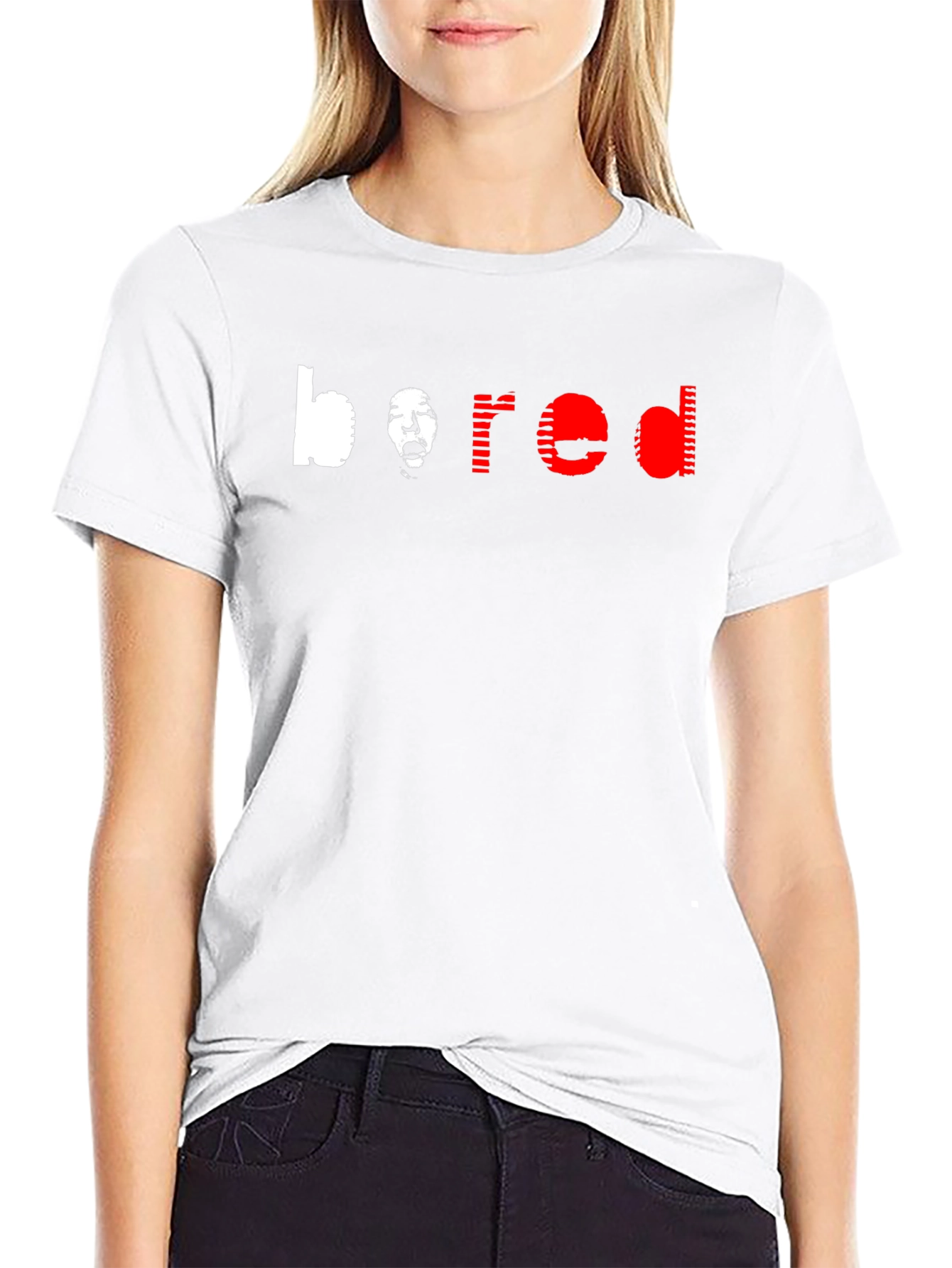 Bored Graphic Tee - Mens Black Crewneck T-Shirt