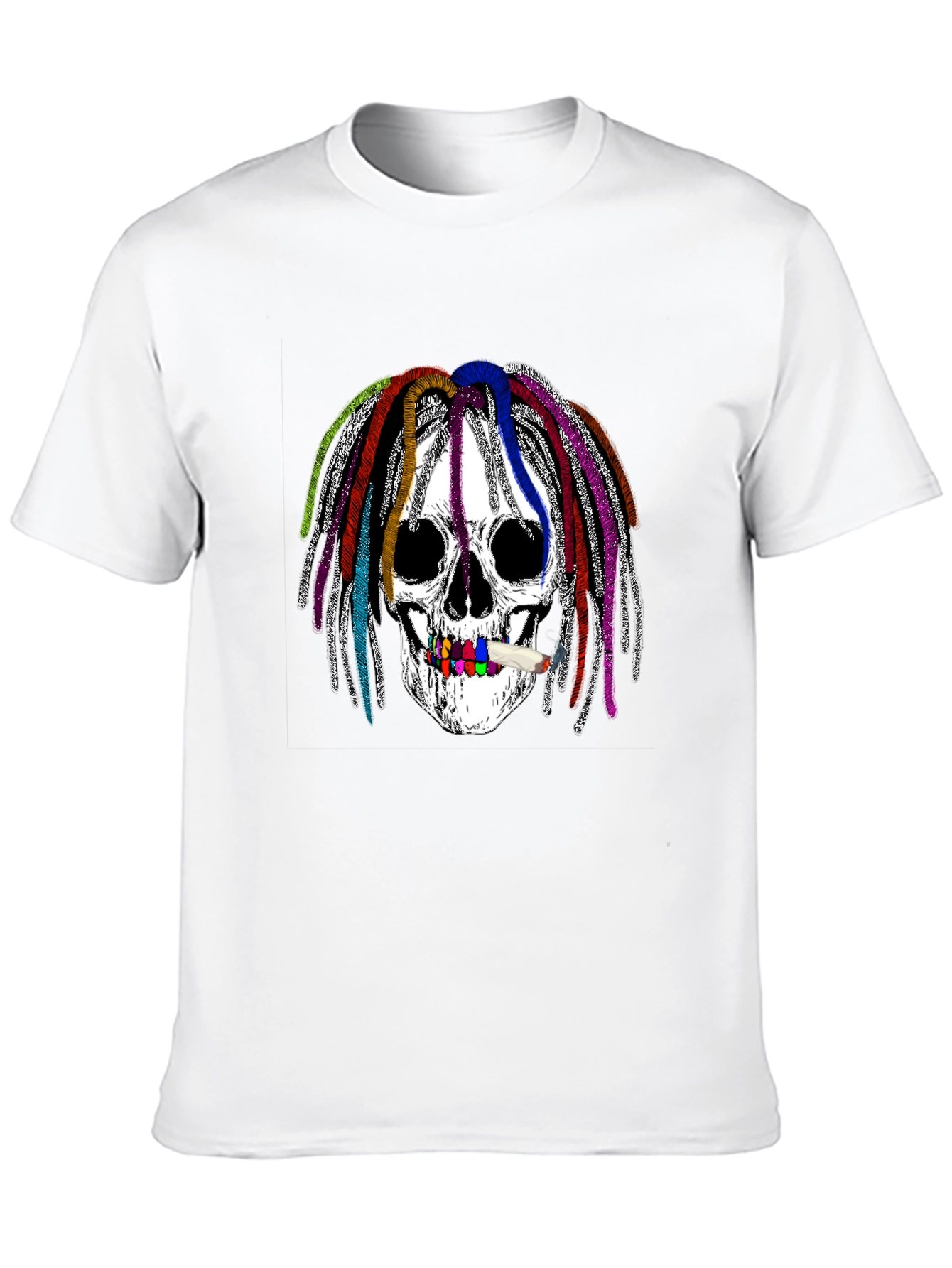 Skull Dreadlocks Graphic T-Shirt
