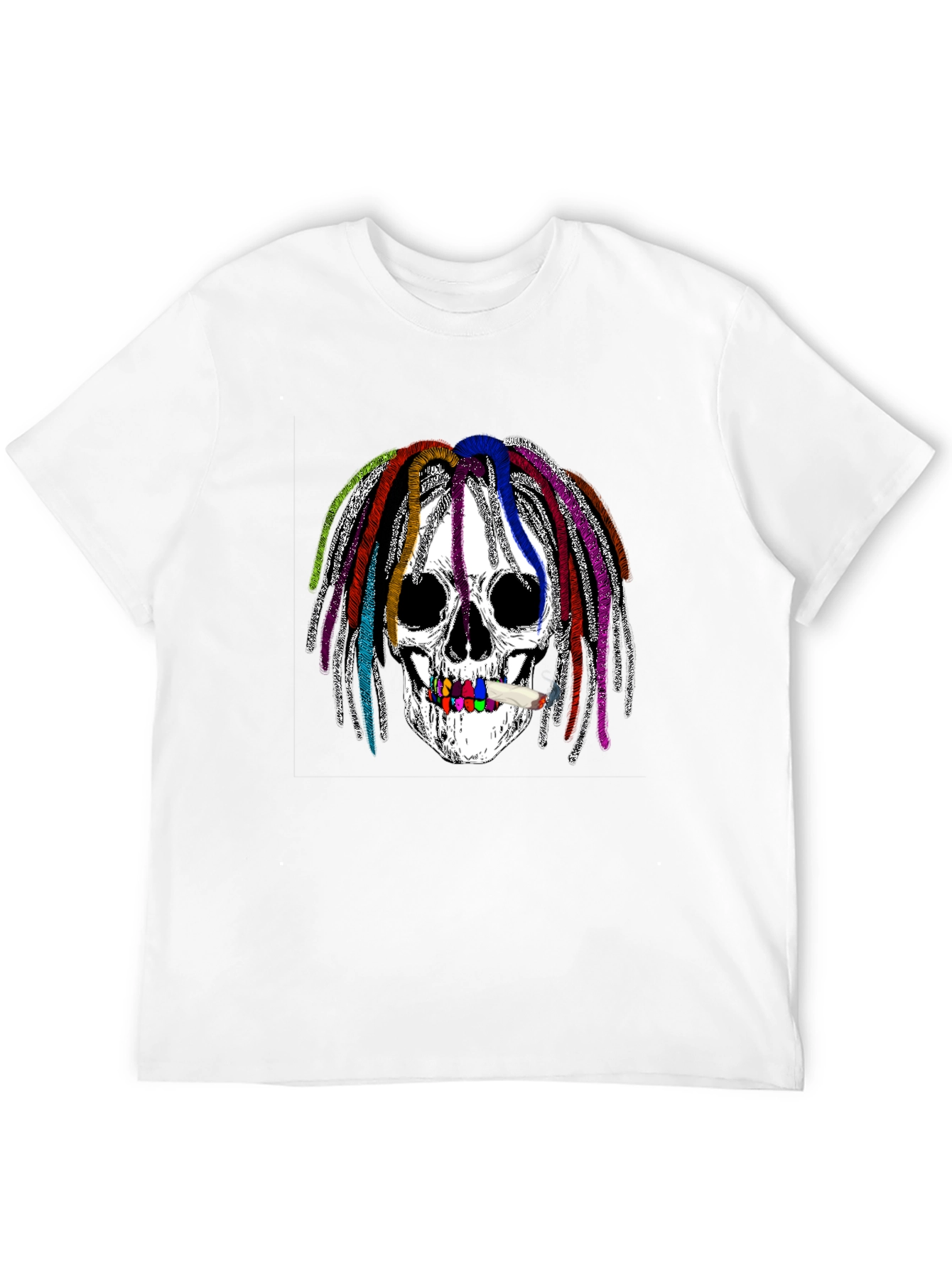 Skull Dreadlocks Graphic T-Shirt