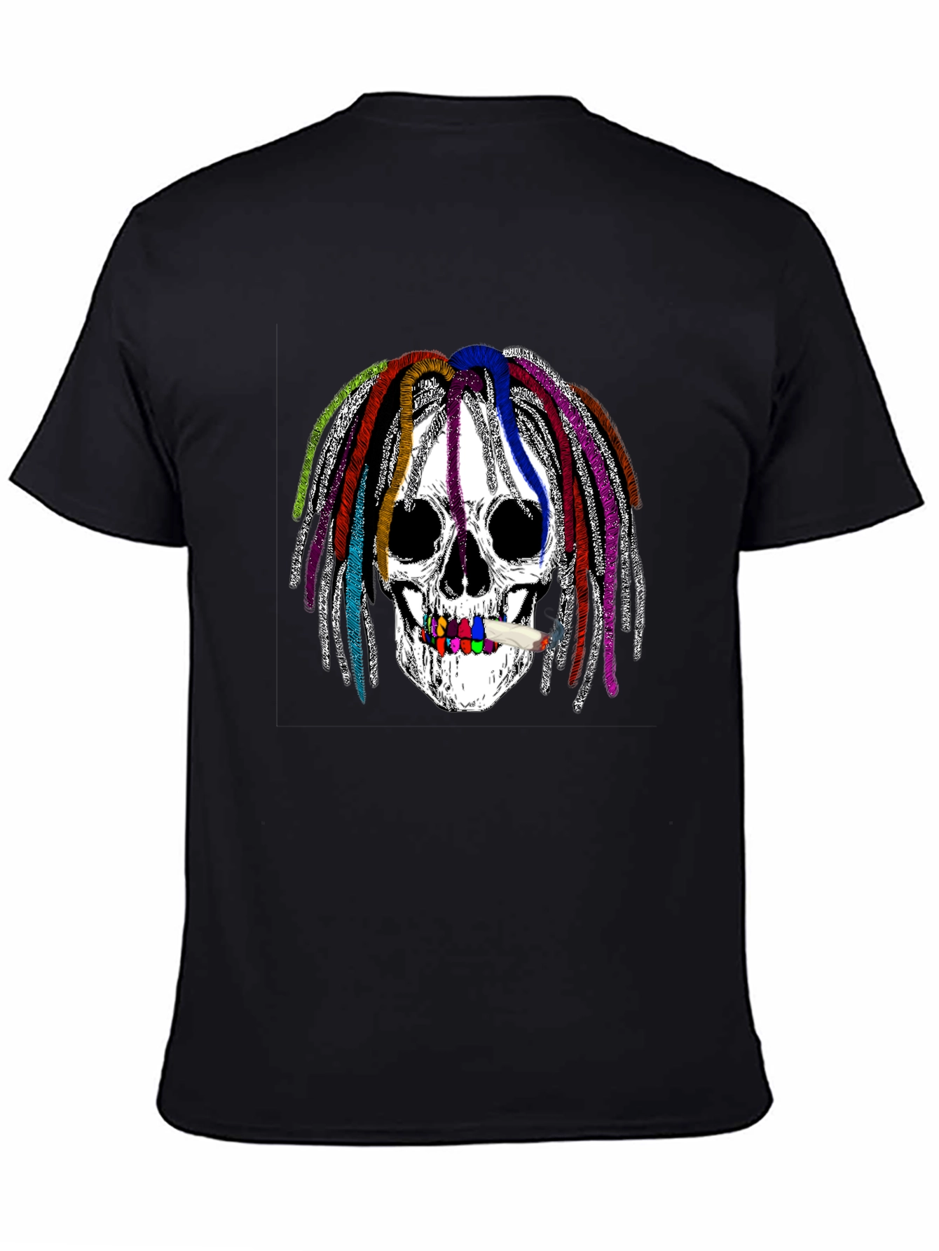 Skull Dreadlocks Graphic T-Shirt