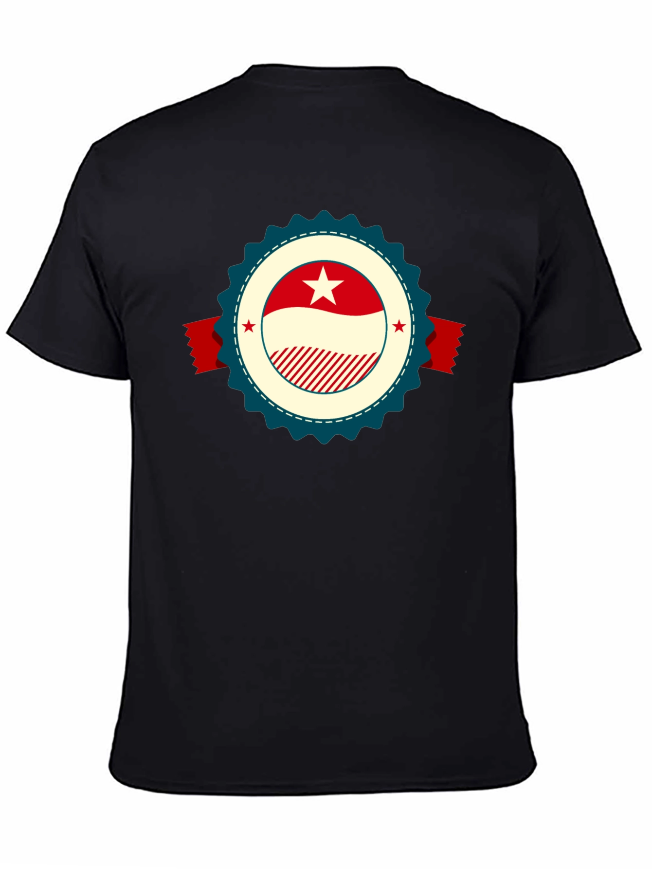 Retro Star Emblem Black T-Shirt