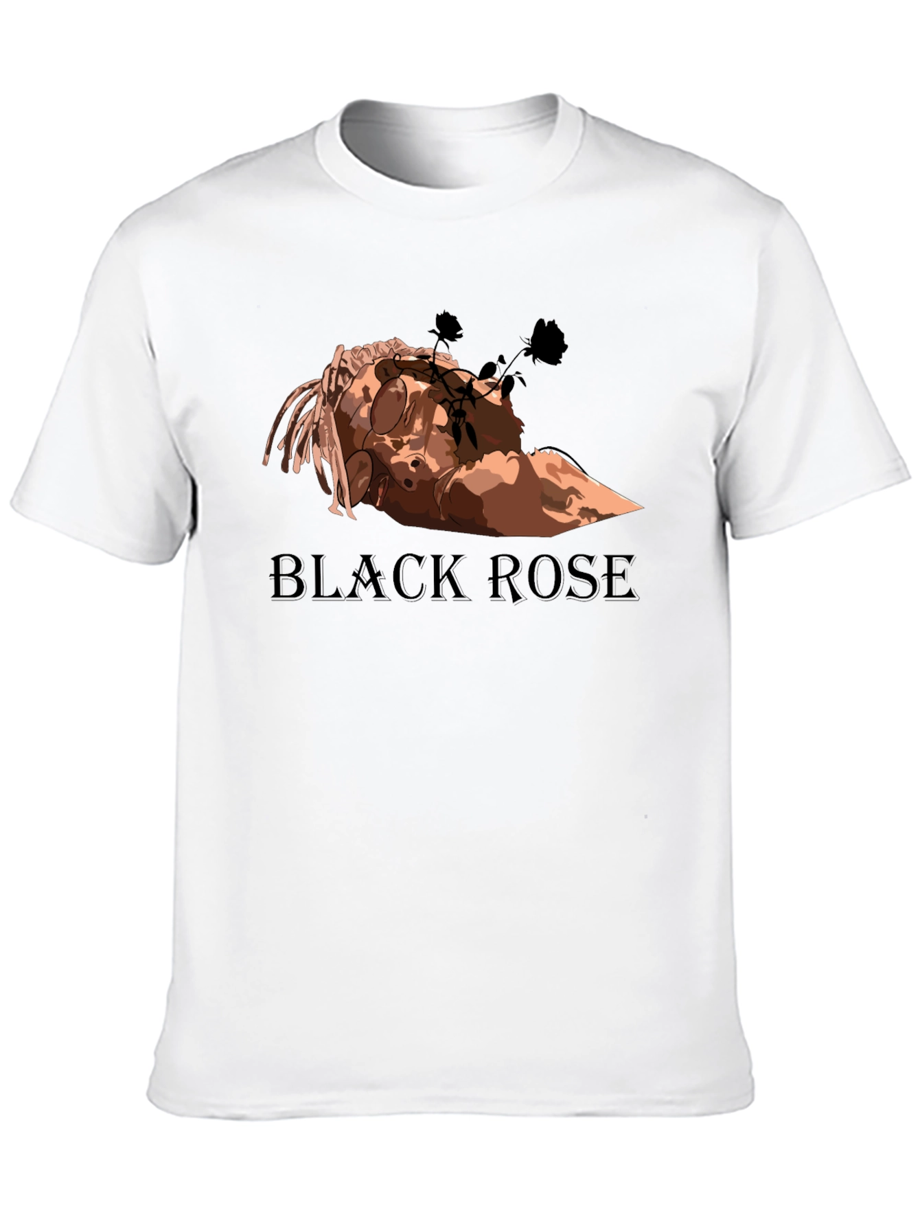 Black Rose Graphic Tee - Stylish Mens T-Shirt