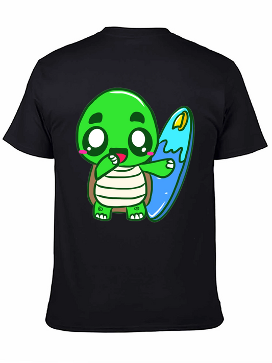 Cute Turtle Surfing Graphic Tee