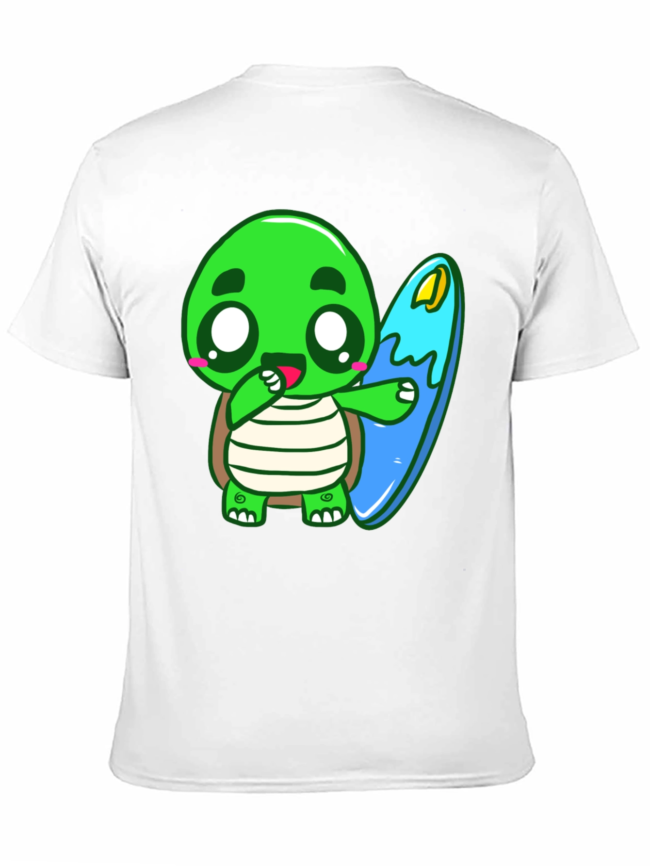 Cute Turtle Surfing Graphic Tee