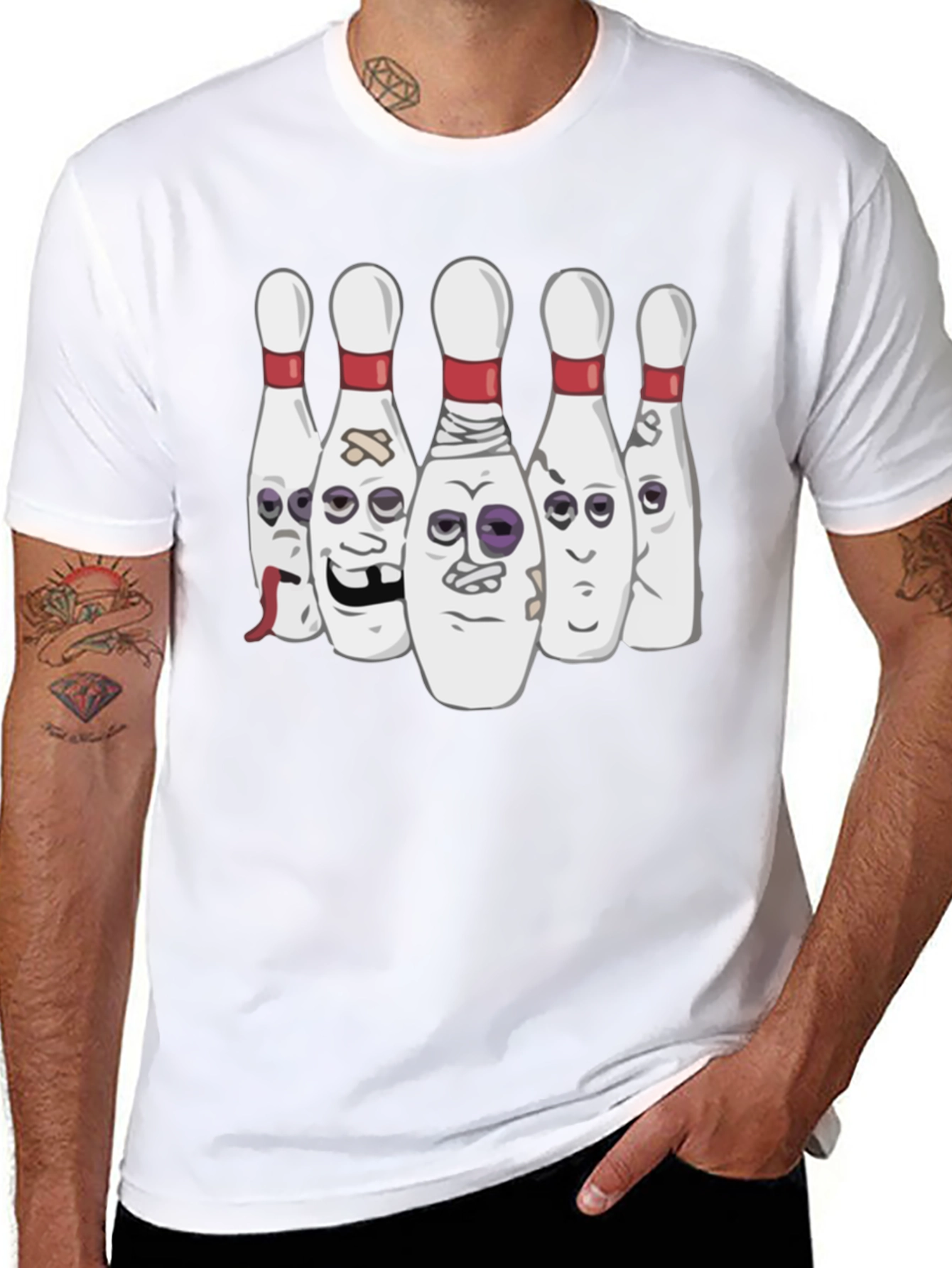 Bowling Pin Cartoon T-Shirt