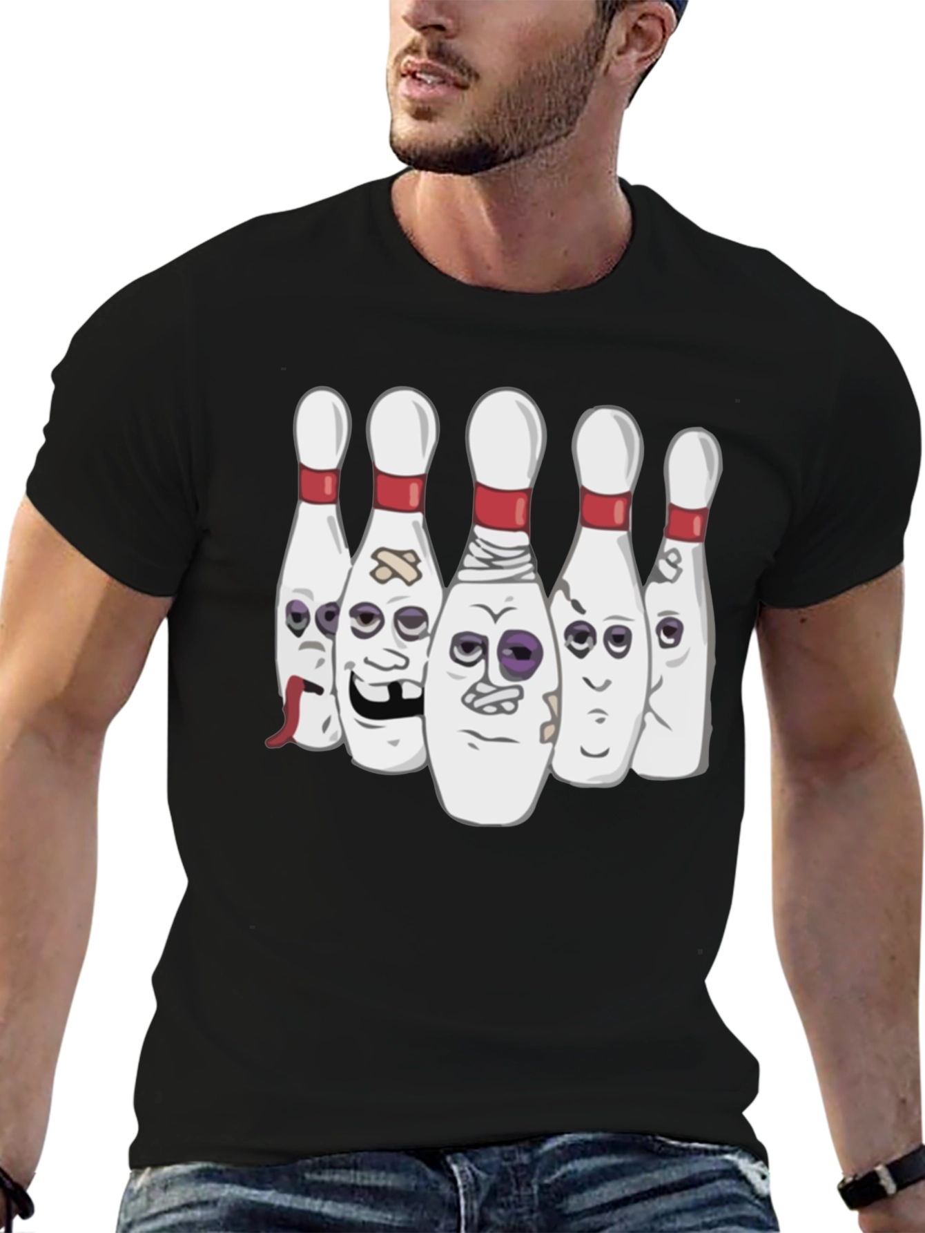 Bowling Pin Cartoon T-Shirt