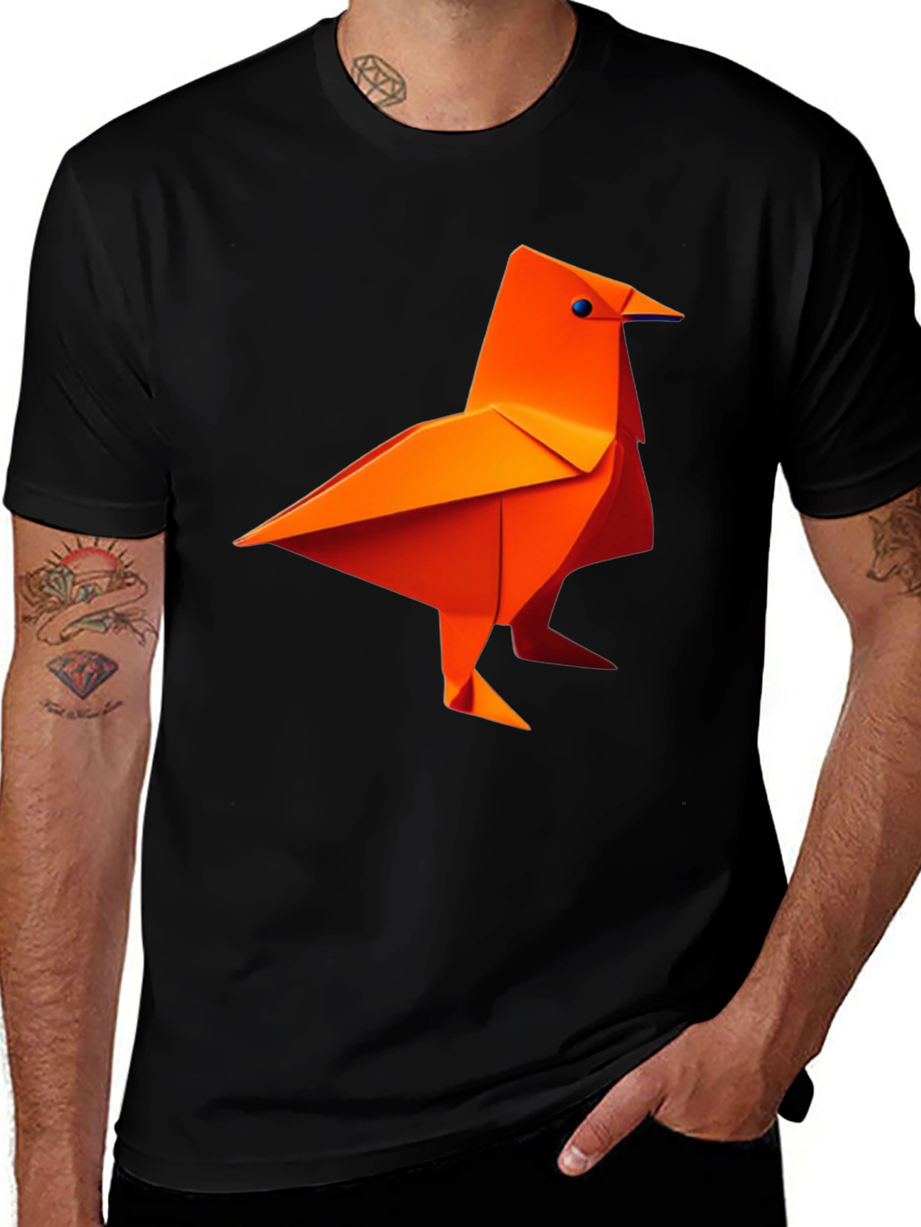 Origami Bird Graphic Tee - Stylish and Unique
