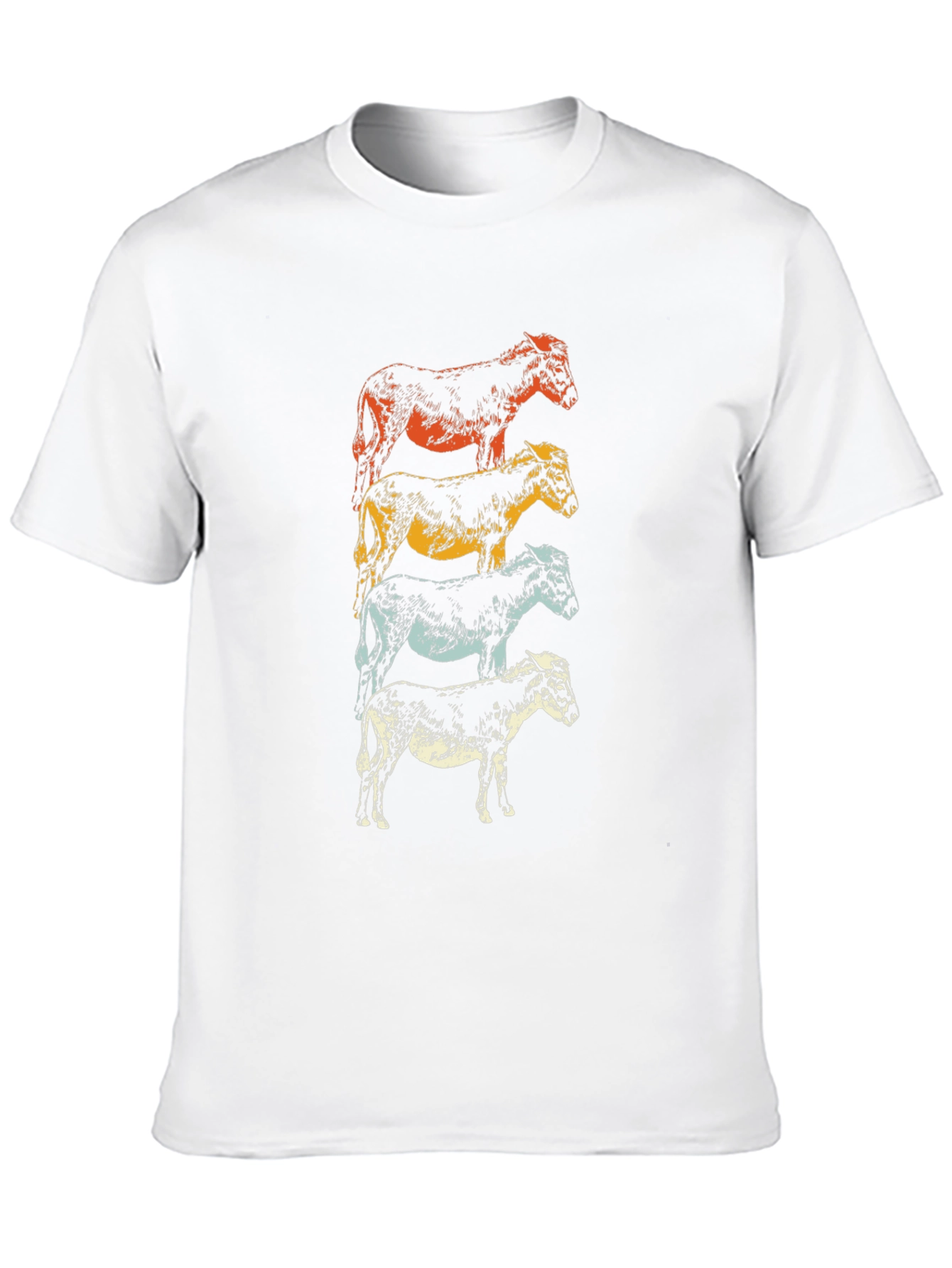 Retro Donkey Stack Graphic Tee - Black Cotton