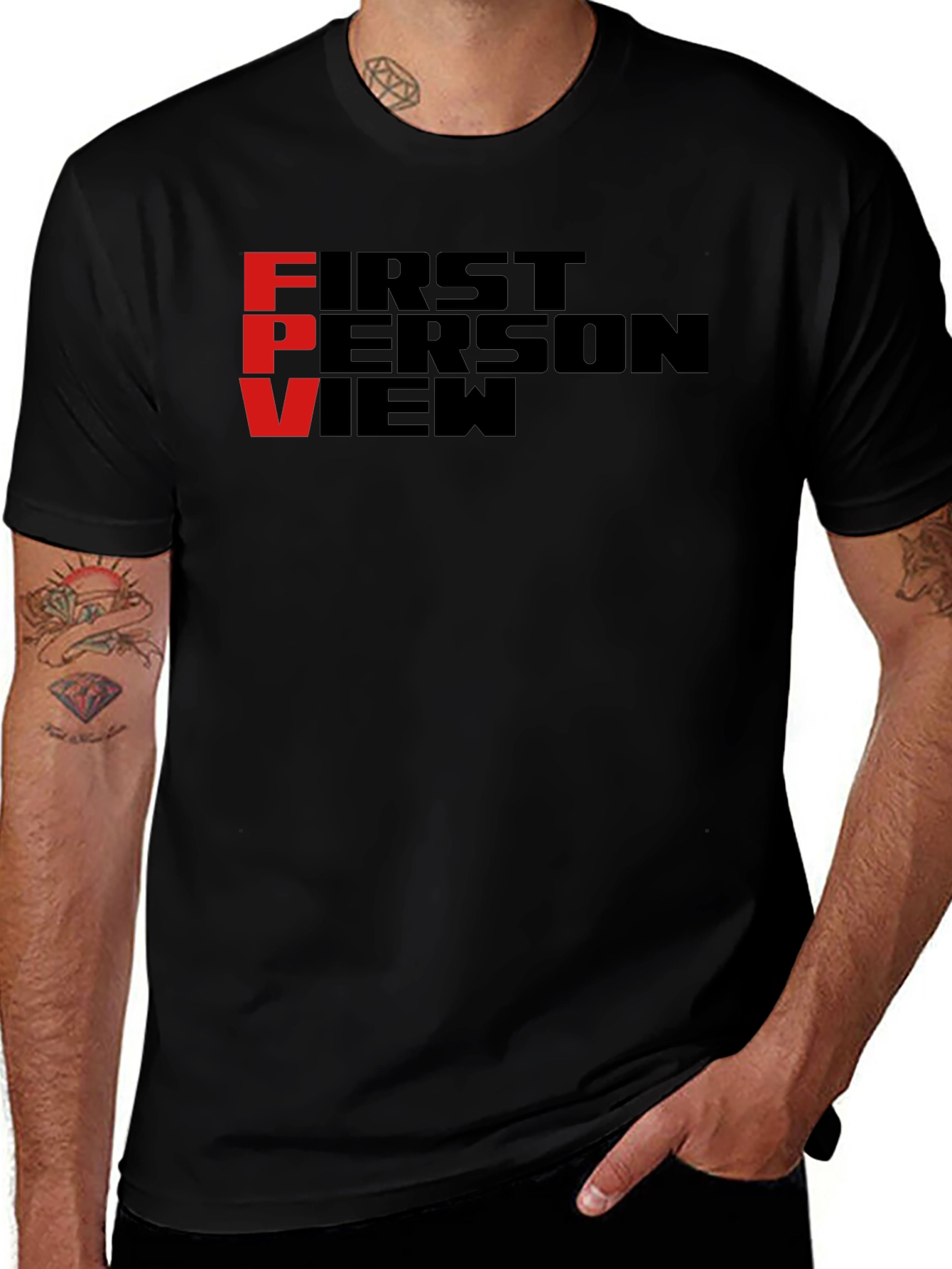 FPV First Person View Black T-Shirt