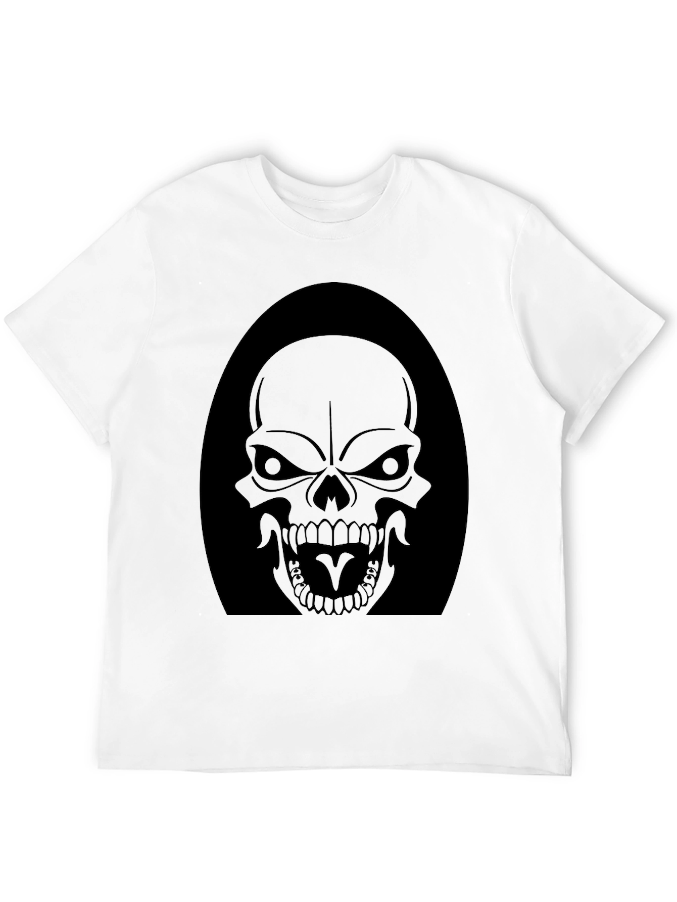 Black Skull Graphic Tee - Dark Reaper Design